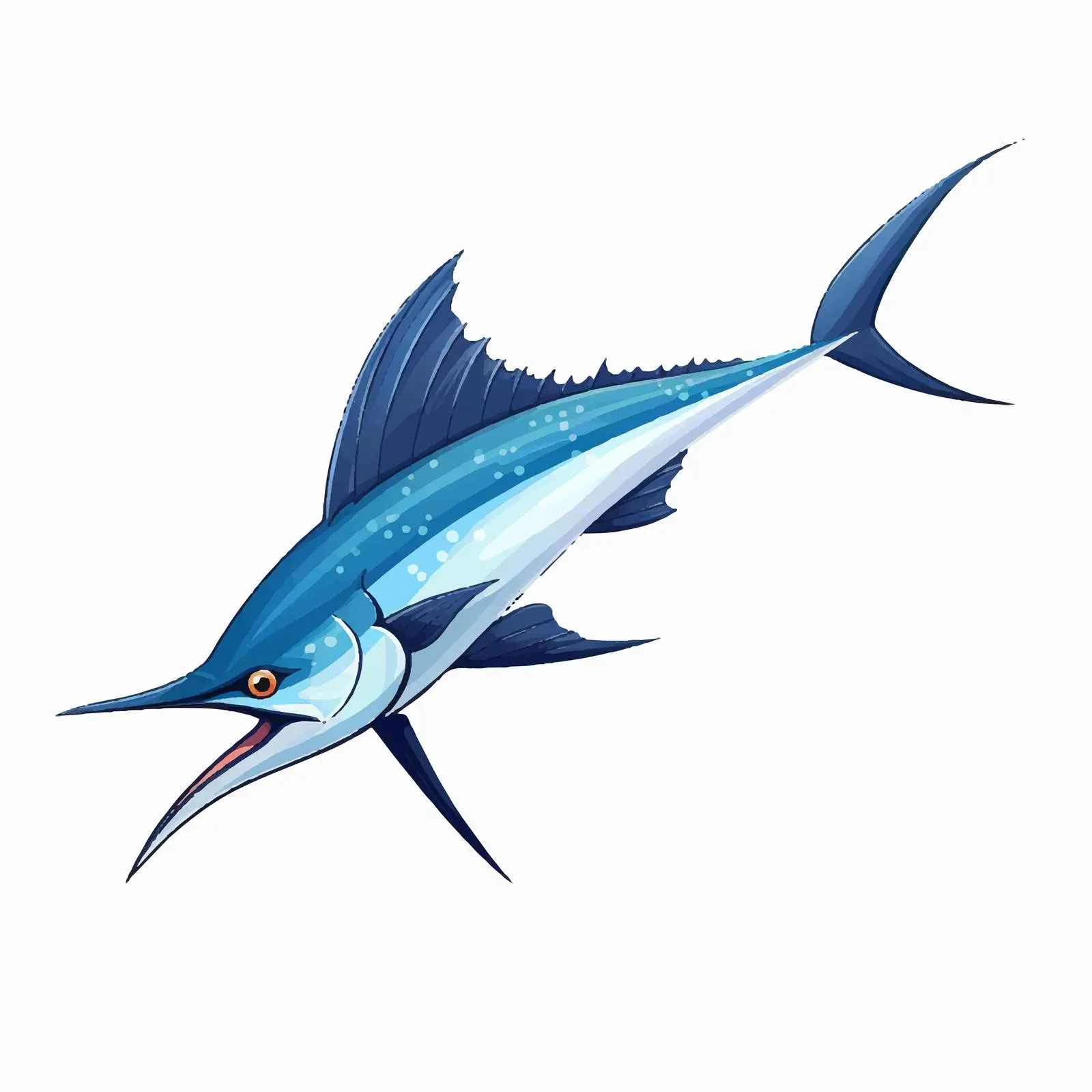 Swordfish Vector Illustration on White Background — free download from Dotvec