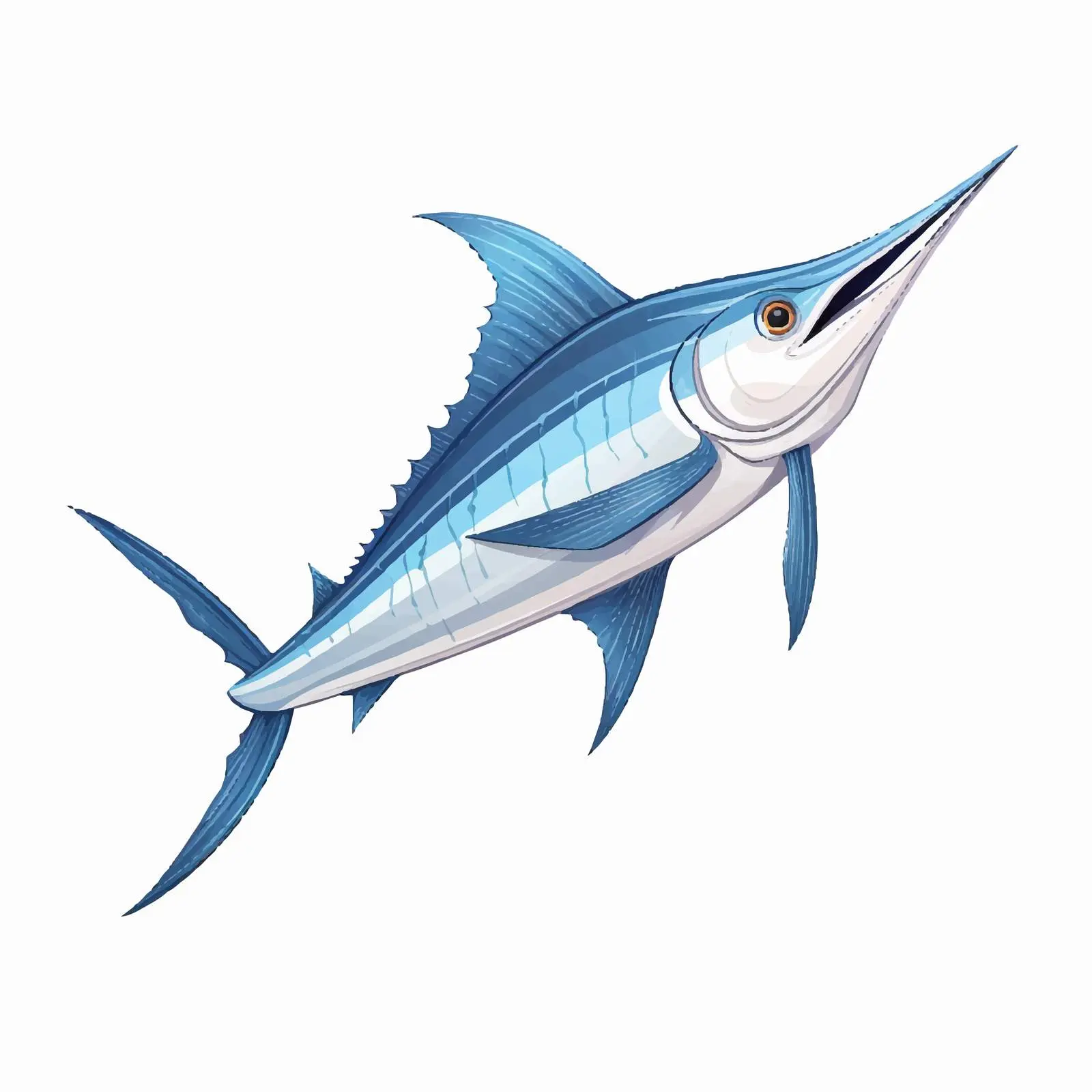 Swordfish Vector Illustration on White Background — free download from Dotvec