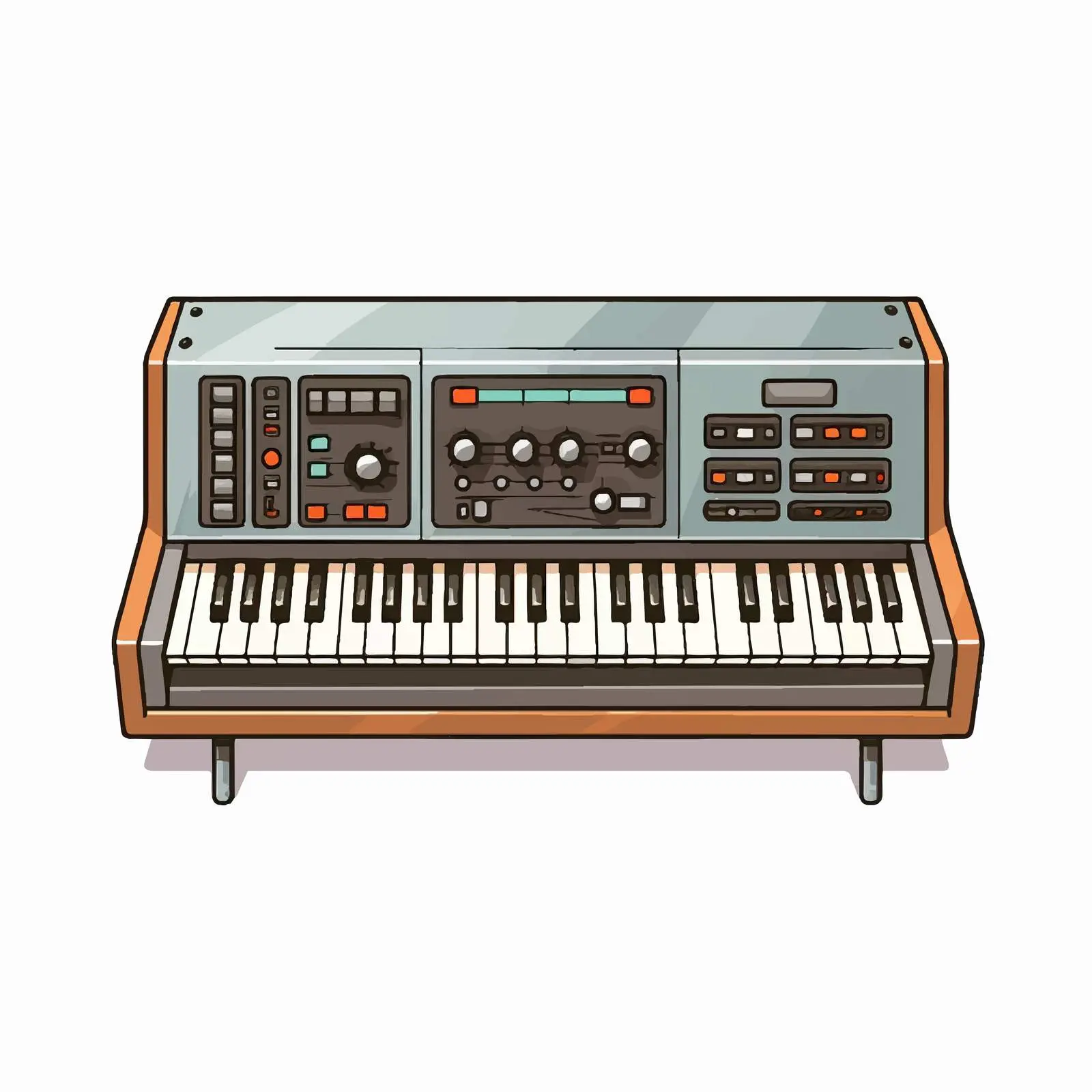 Cartoon Synthesizer Audio Device Vector Illustration – free sound image from Dotvec