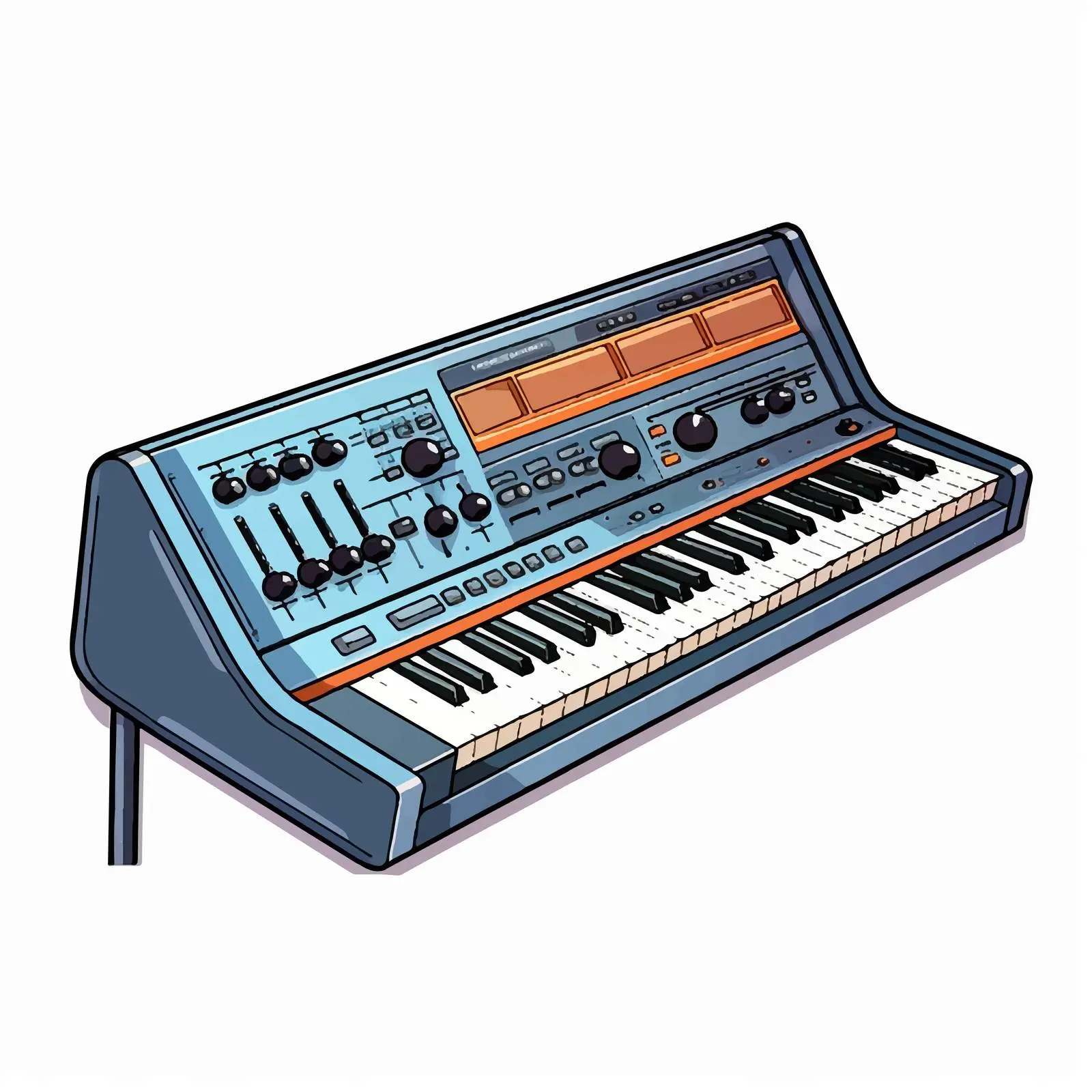 Cartoon Synthesizer Audio Device Vector Illustration – free sound image from Dotvec