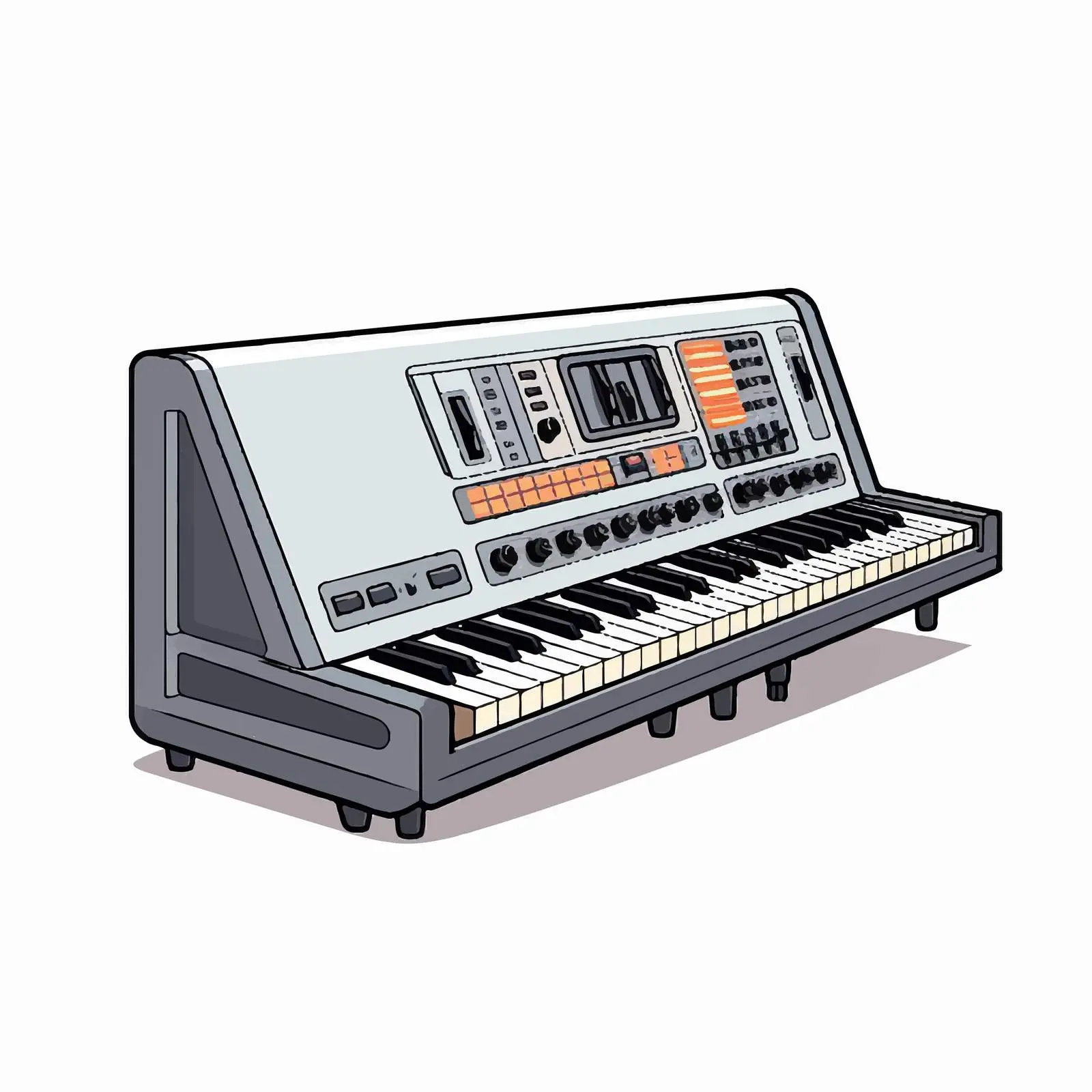 Cartoon Synthesizer Audio Device Vector Illustration – free sound image from Dotvec