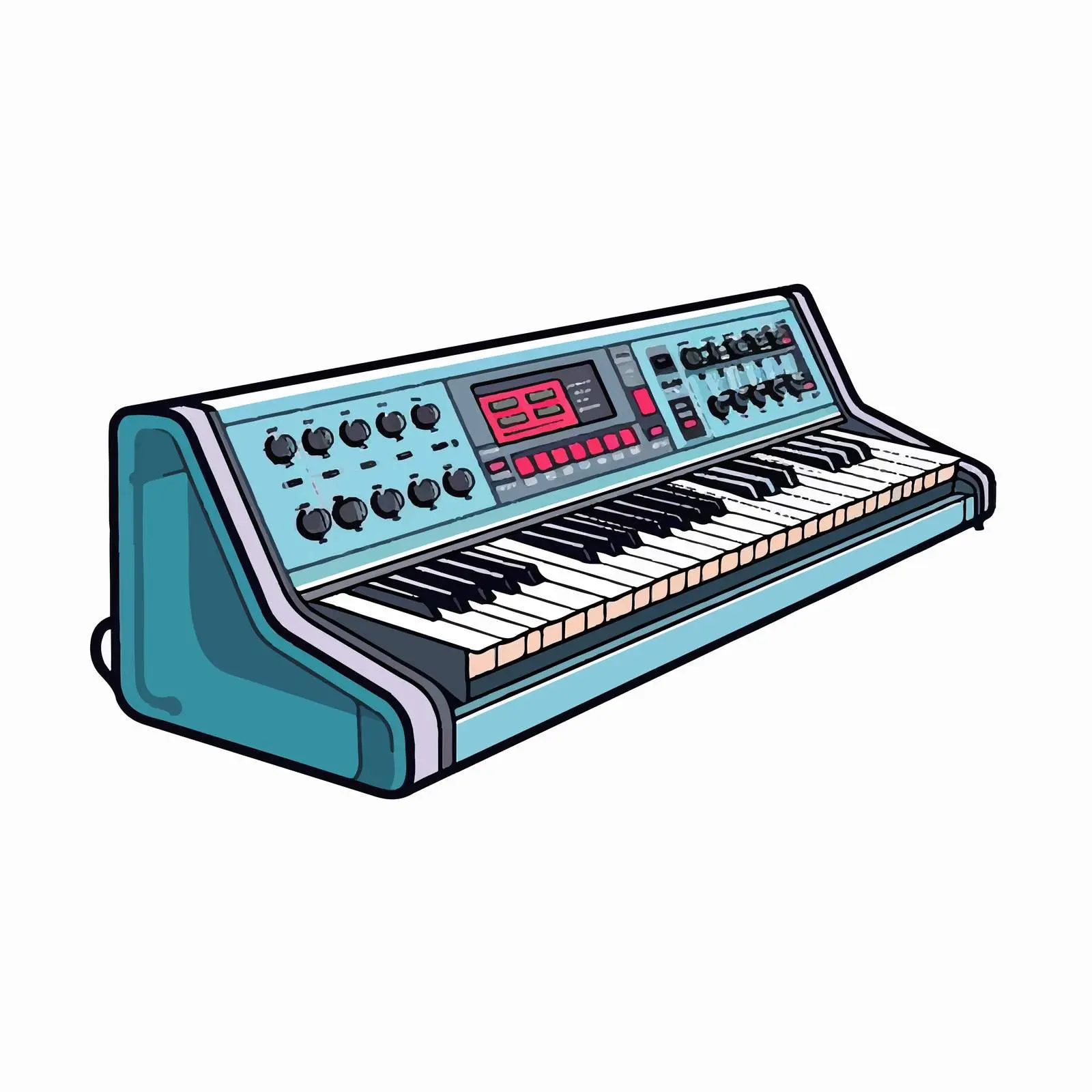 Cartoon Synthesizer Audio Device Vector Illustration – free sound image from Dotvec