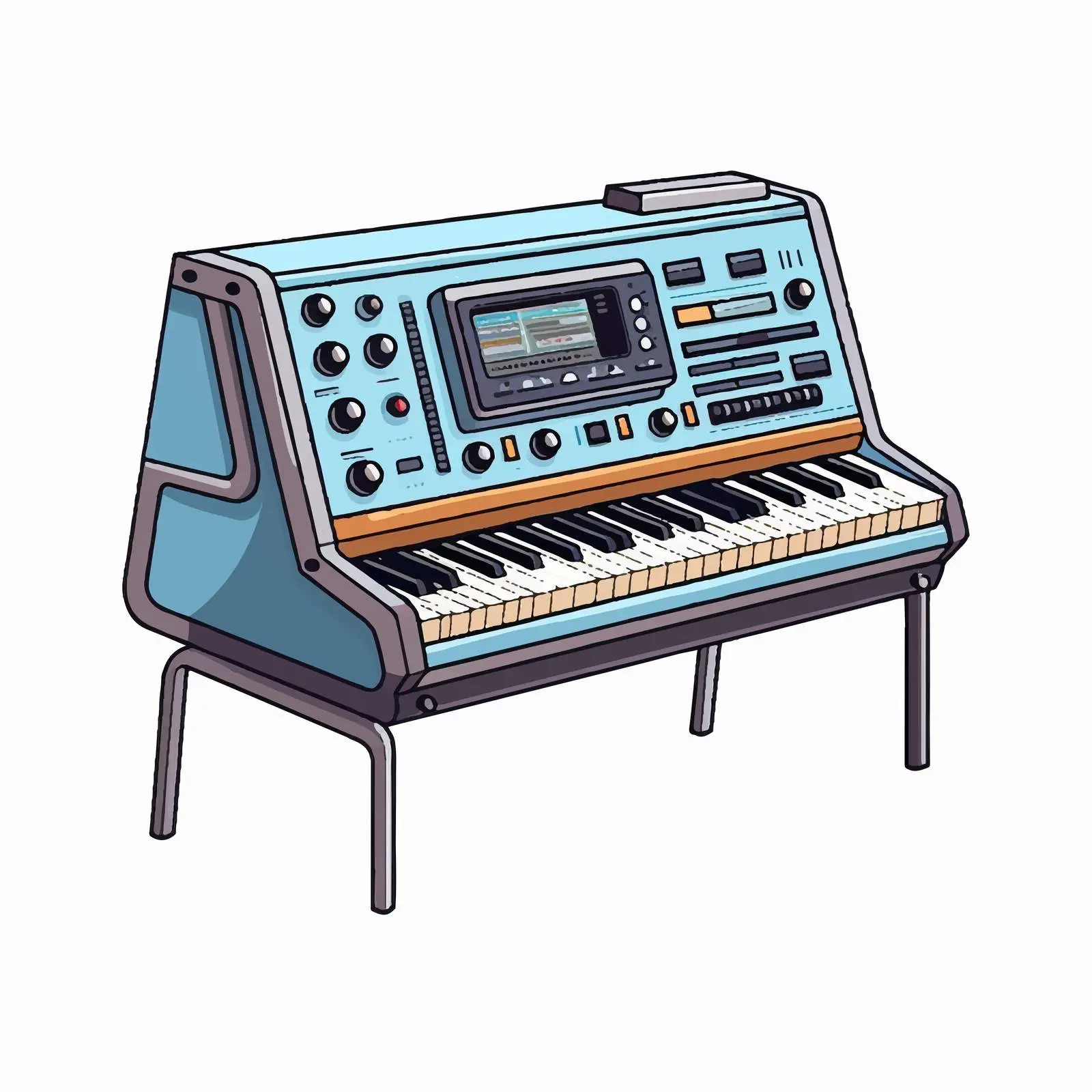 Cartoon Synthesizer Audio Device Vector Illustration – free sound image from Dotvec