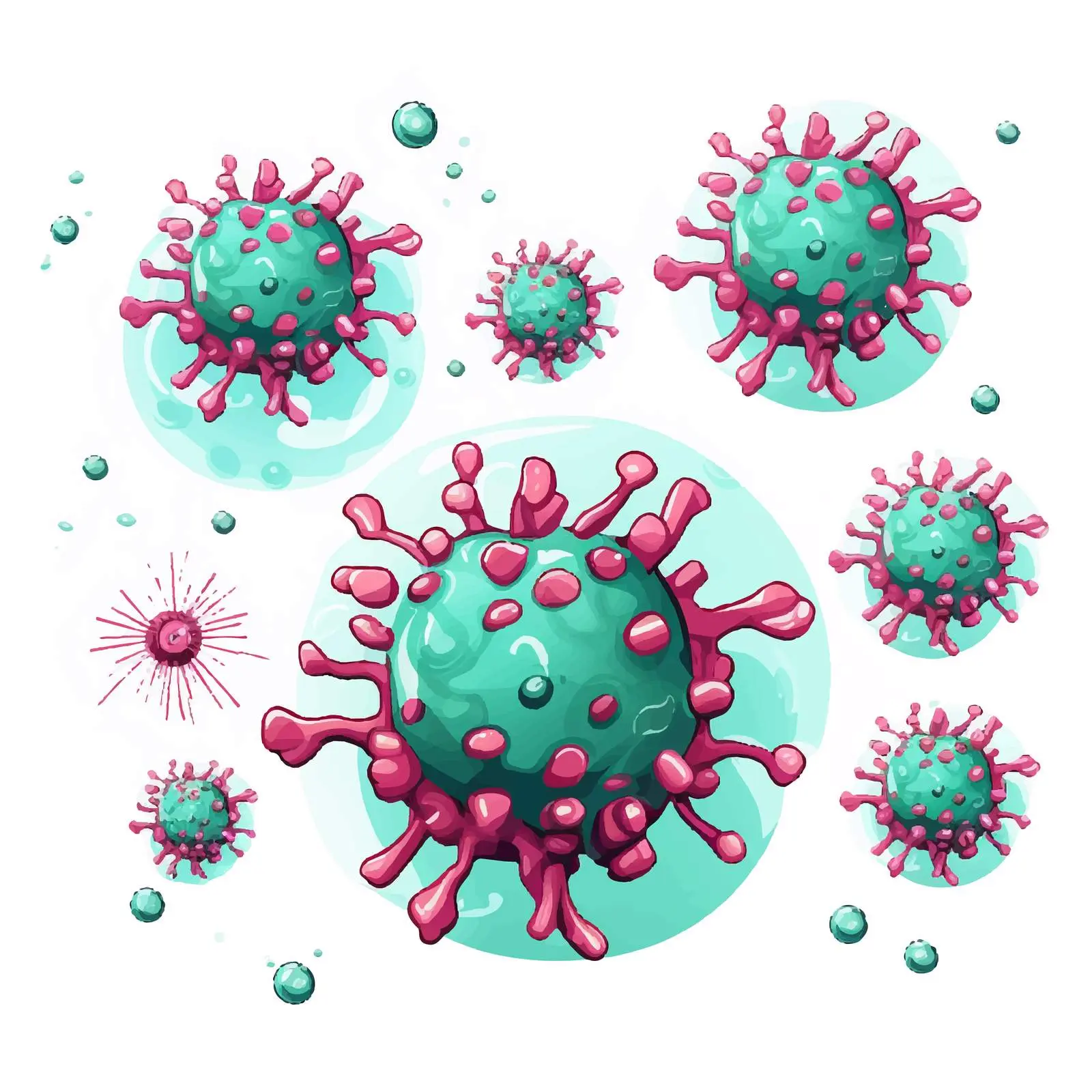 Syphilis Virus Illustration with Explanation — free download from Dotvec