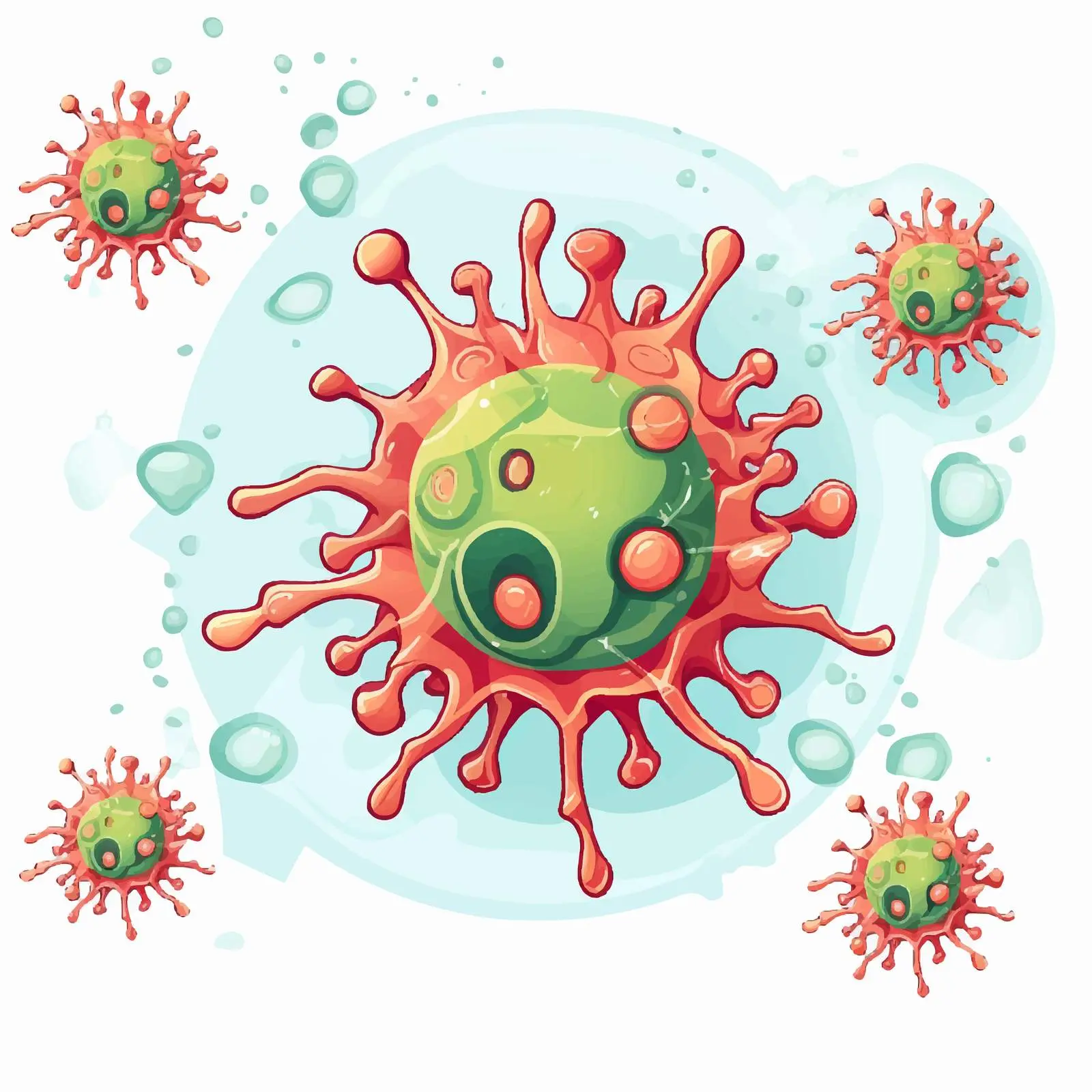 Syphilis Virus Illustration with Explanation — free download from Dotvec