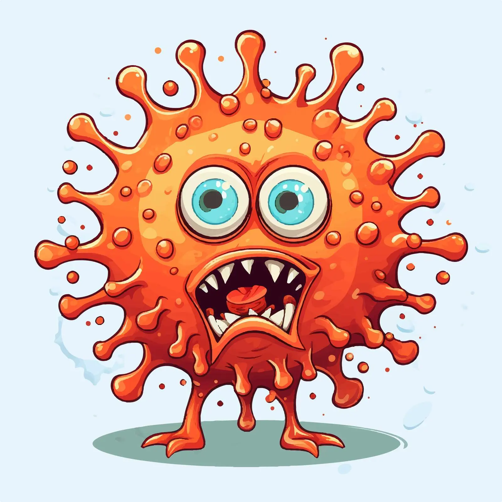 Syphilis Virus Illustration with Detailed Explanation – free mitt image from Dotvec