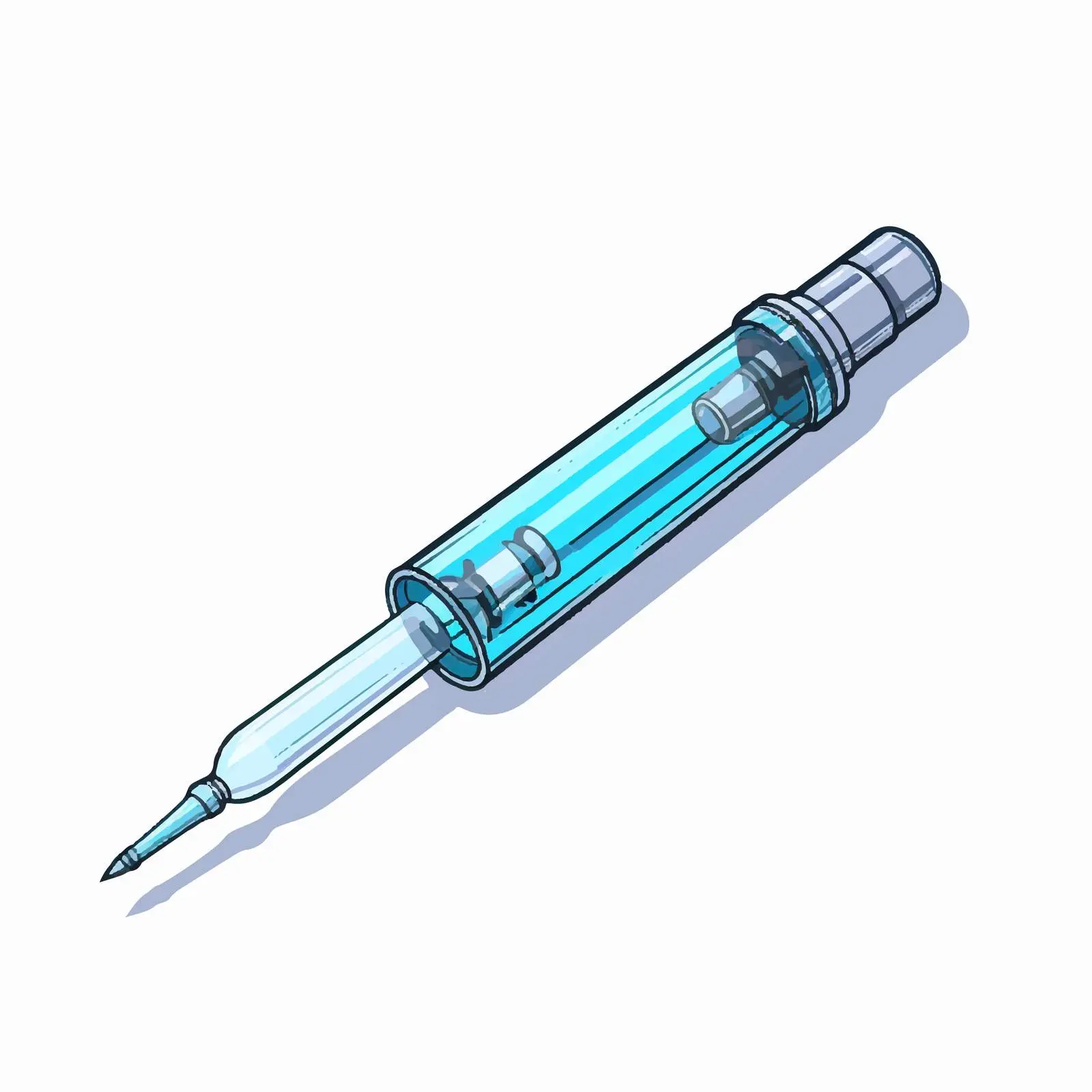 Cartoon Syringe Vector Illustration – free care vector image from Dotvec