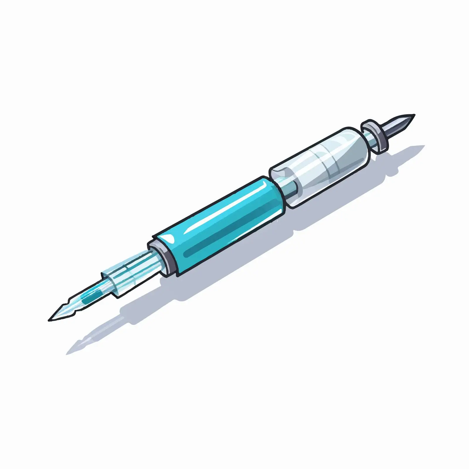 Cartoon Syringe Vector Illustration Design — free download from Dotvec