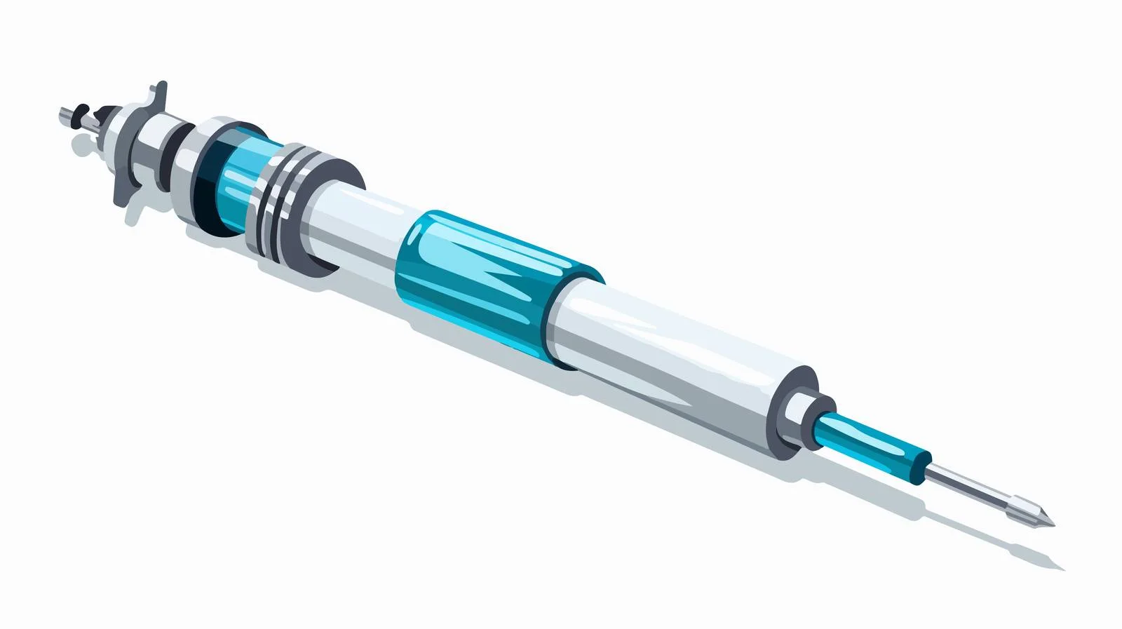 Cartoon Syringe Illustration — free download from Dotvec