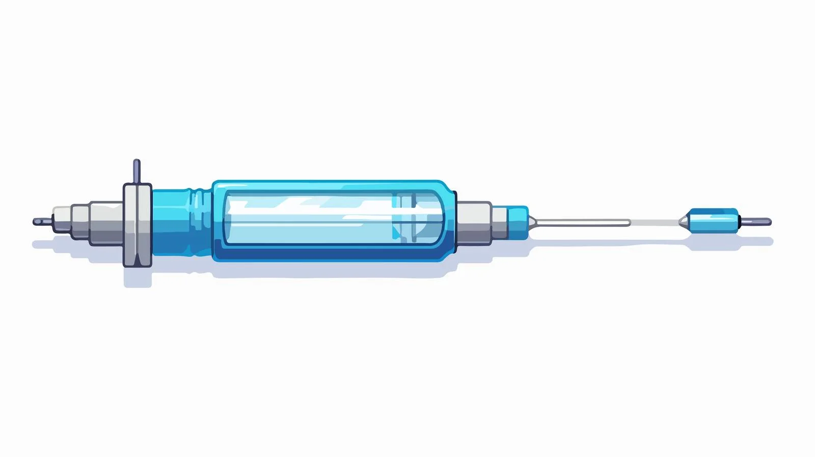 Syringe Cartoon Character Design — free download from Dotvec