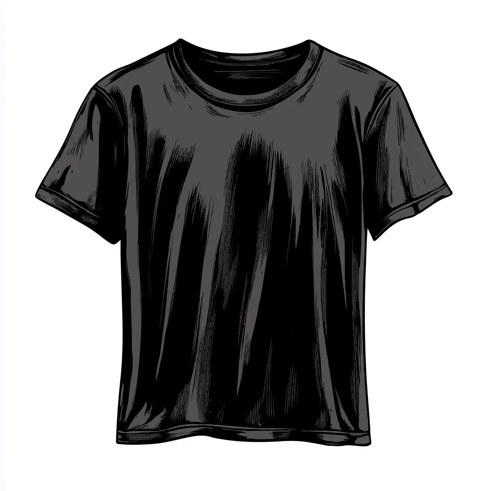 Black and White Cartoon T-Shirt Vector Illustration — free download from Dotvec