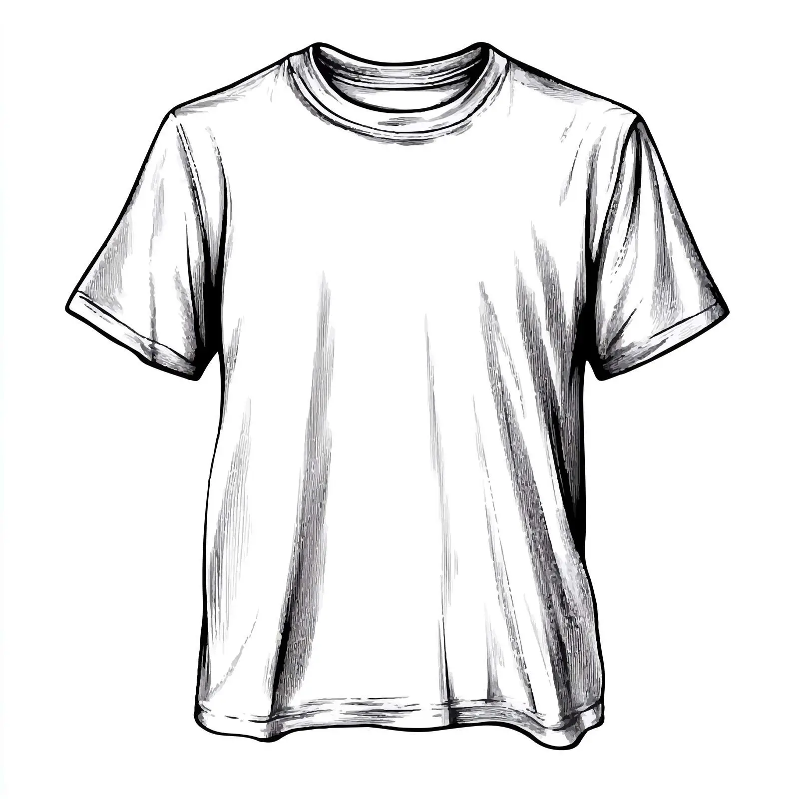 Black and White Cartoon T-Shirt Vector Illustration — free download from Dotvec