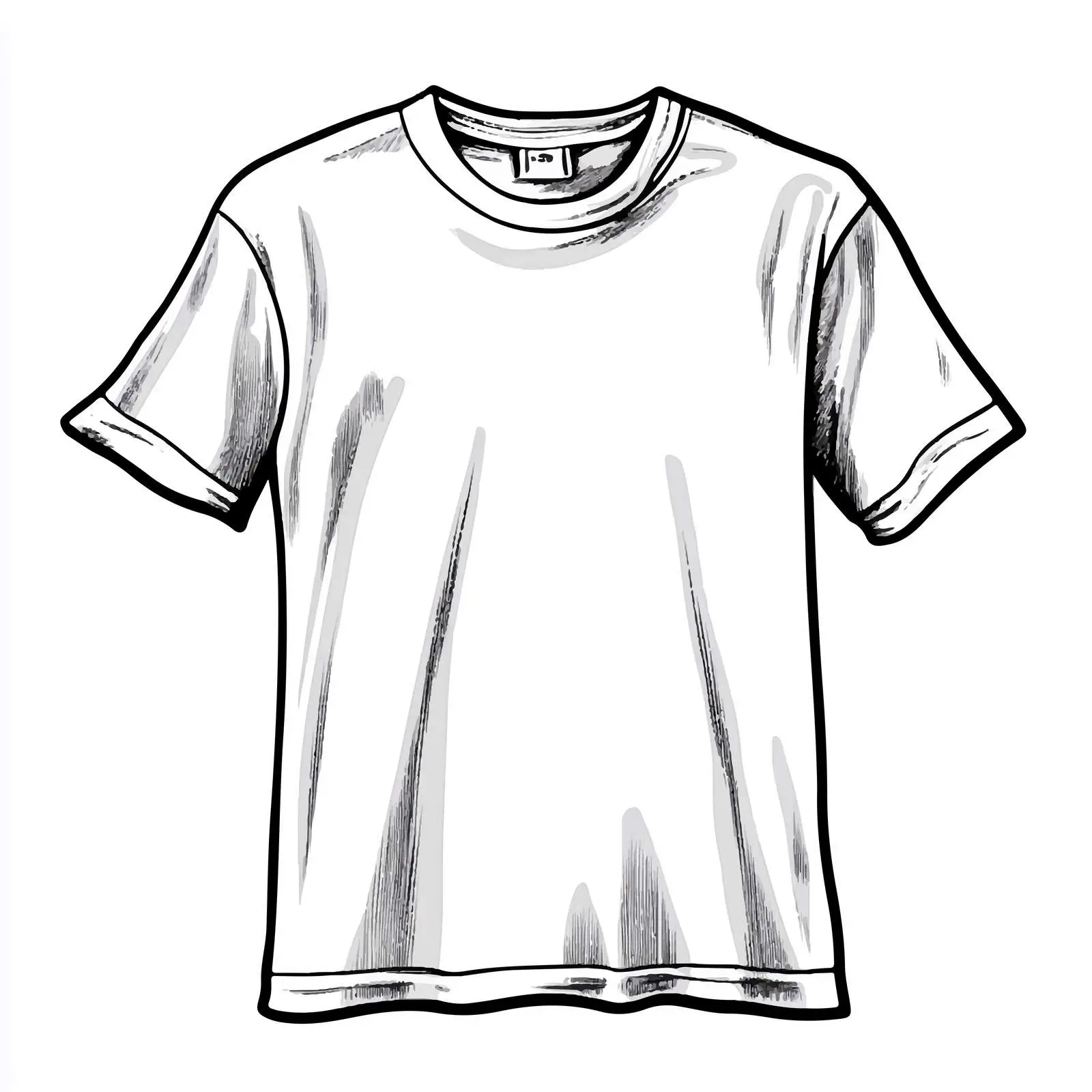 Black and White Cartoon T-Shirt Vector Design — free download from Dotvec