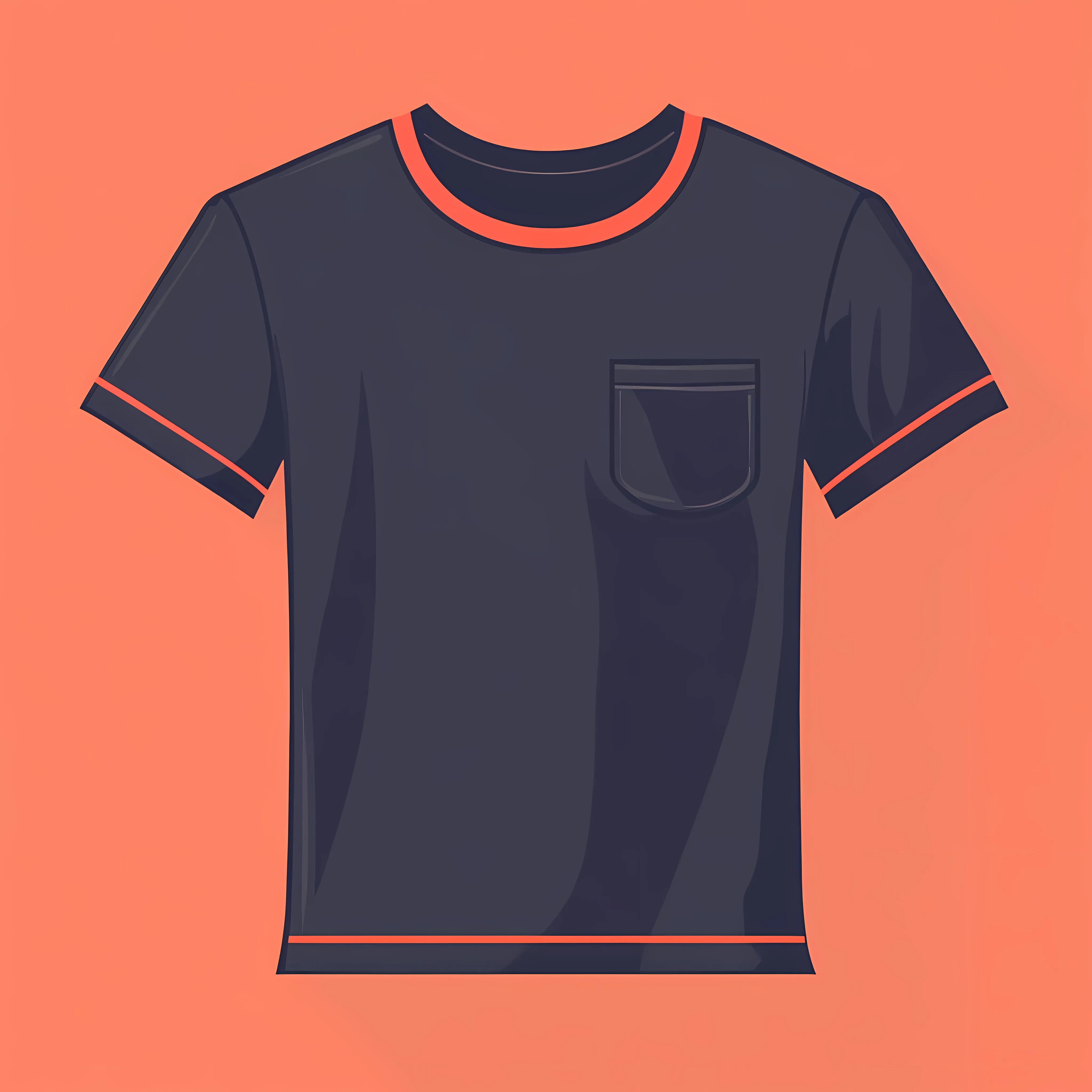 Flat Vector T-Shirt Illustration in Frame — free download from Dotvec