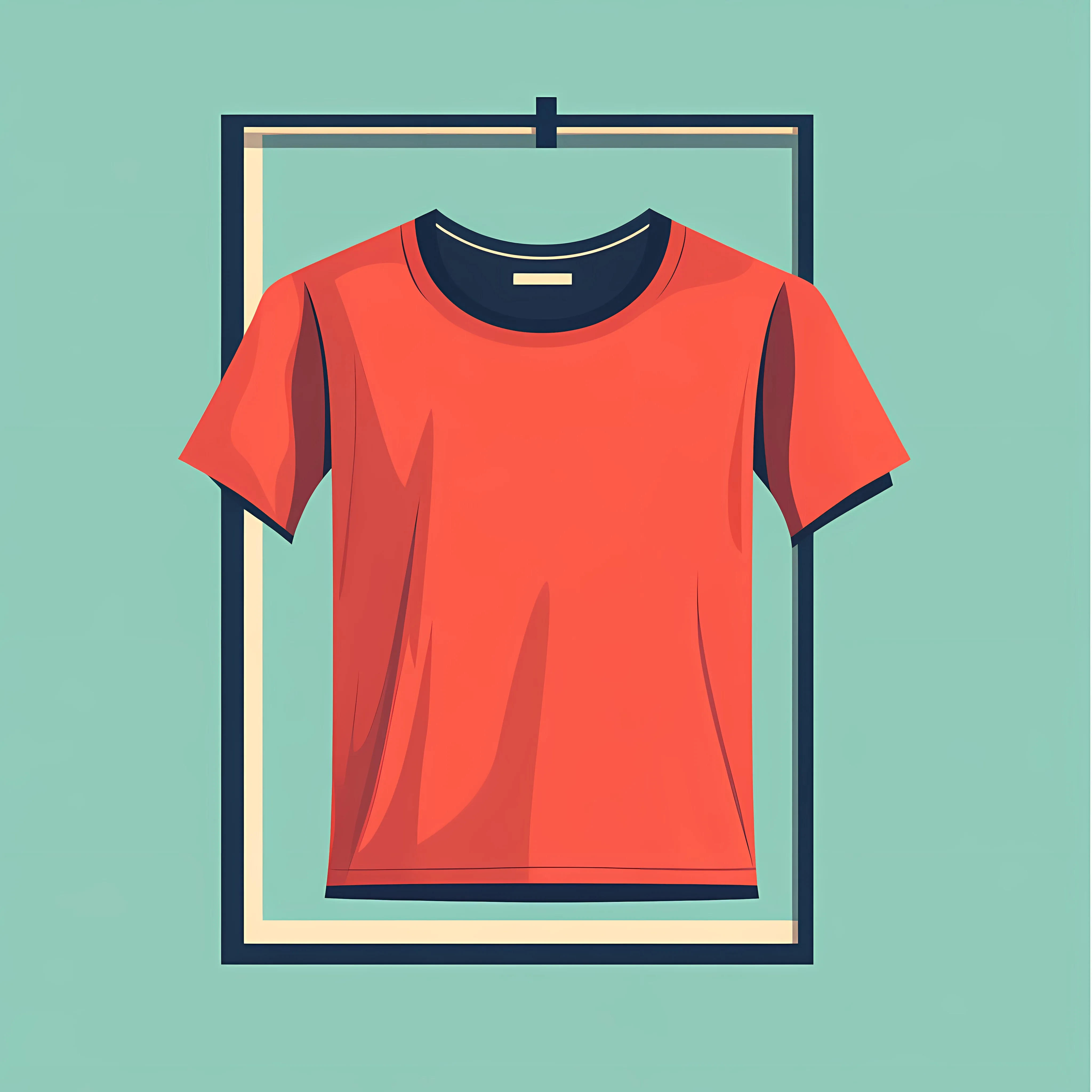 Flat Vector T-shirt Design in Frame — free download from Dotvec