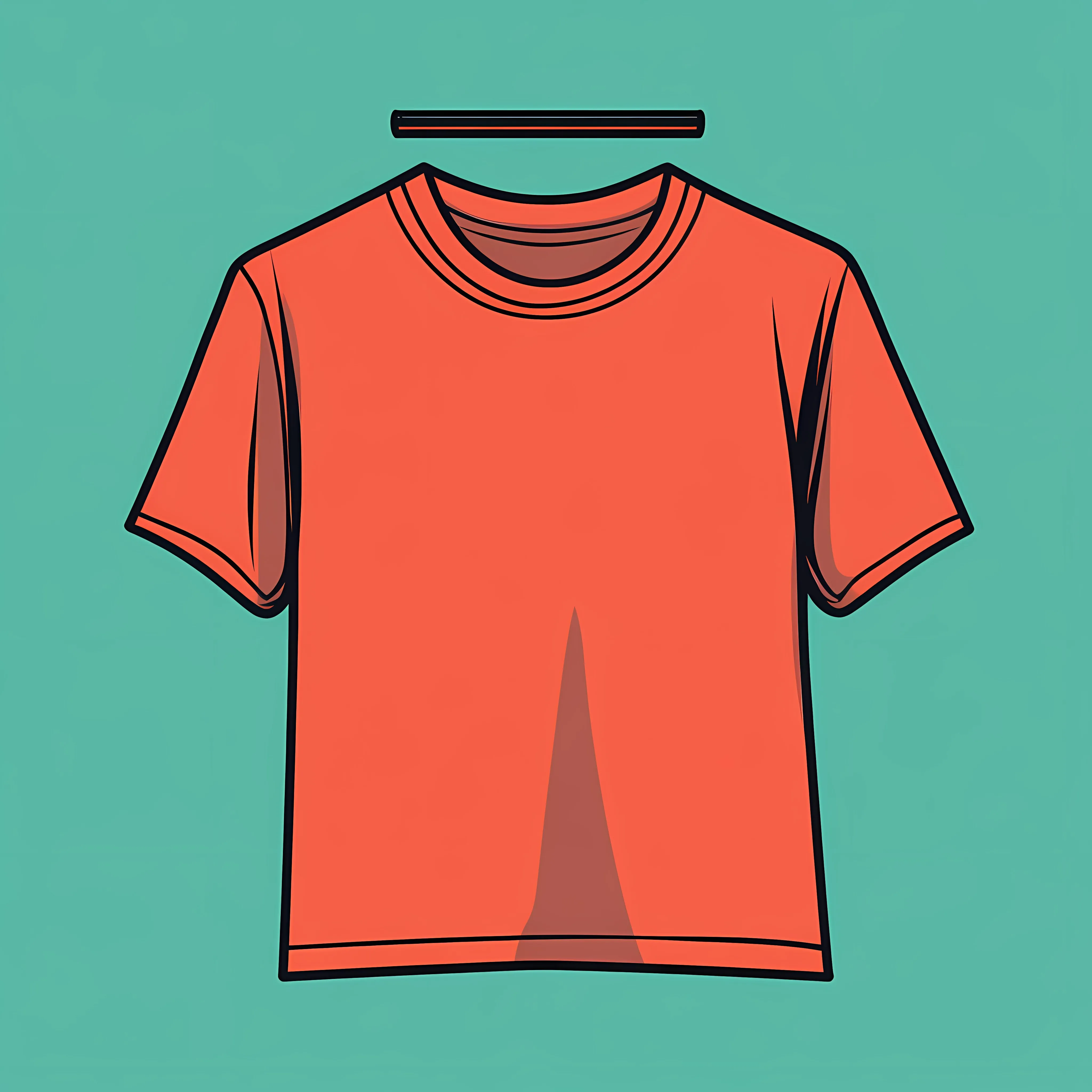 Flat Vector T-Shirt Illustration in Frame — free download from Dotvec