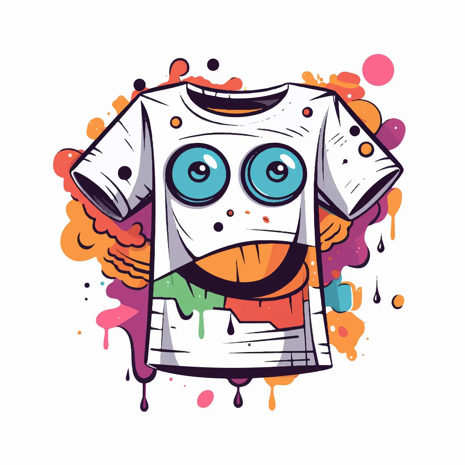 Cartoon T-Shirt Line Vector Illustration — free download from Dotvec