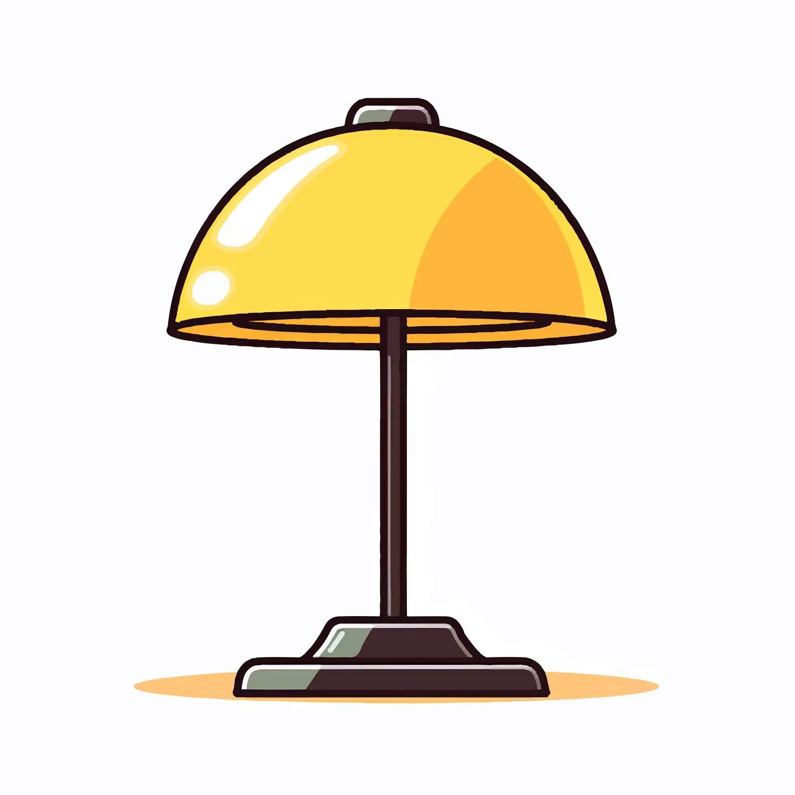 Cartoon Vector Table Lamp Line Illustration – free sketch illustration image from Dotvec