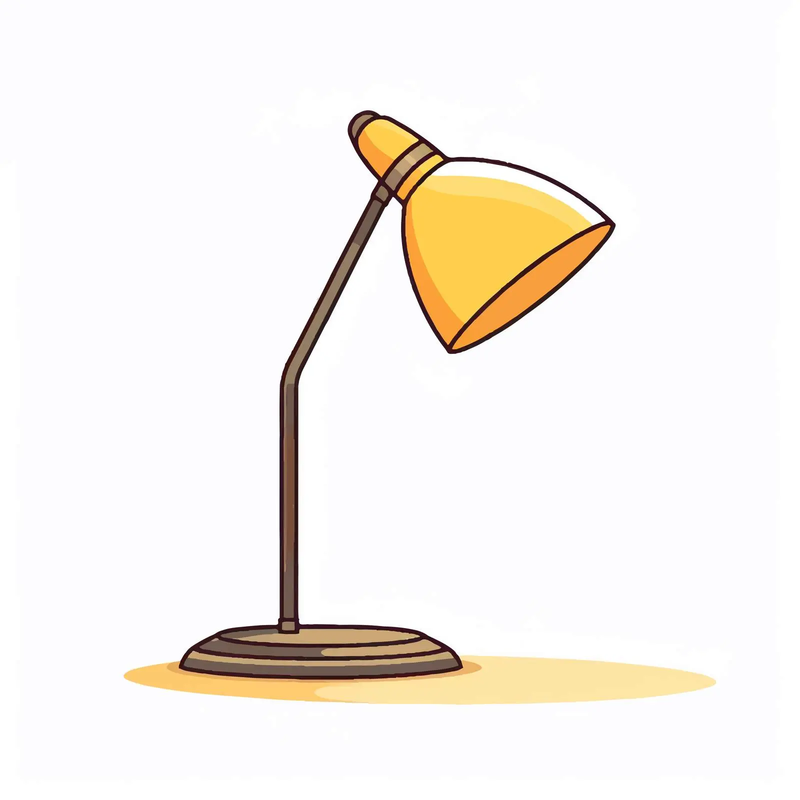 Cartoon Table Lamp Line Vector Illustration — free download from Dotvec