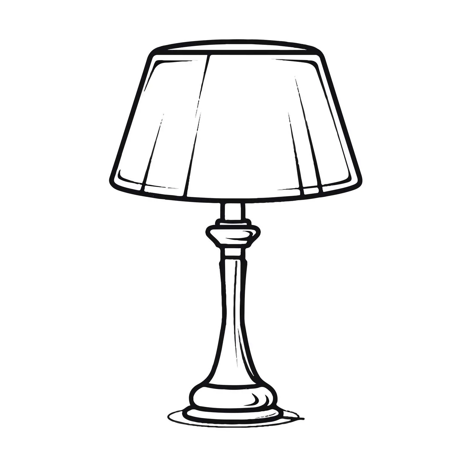 Outline Table Lamp Vector Illustration — free download from Dotvec