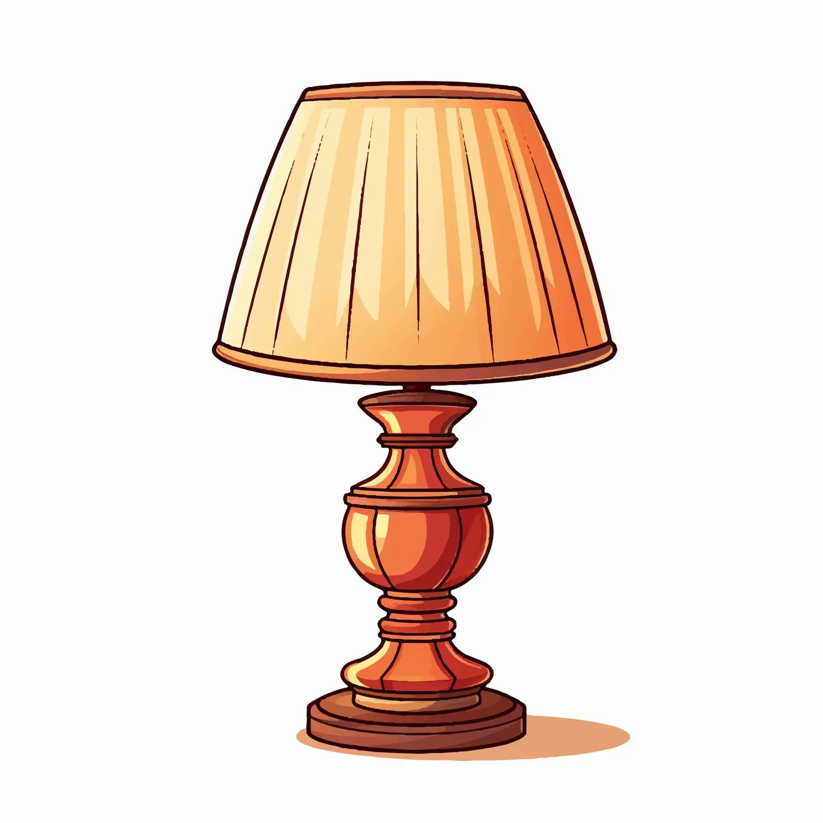 Cartoon Table Lamp Vector Illustration — free download from Dotvec