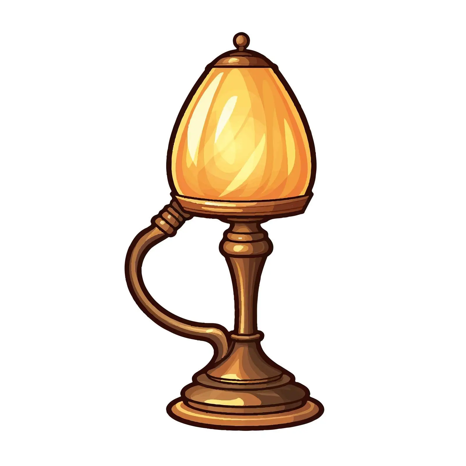 Colorful Cartoon Table Lamp Vector Illustration — free download from Dotvec