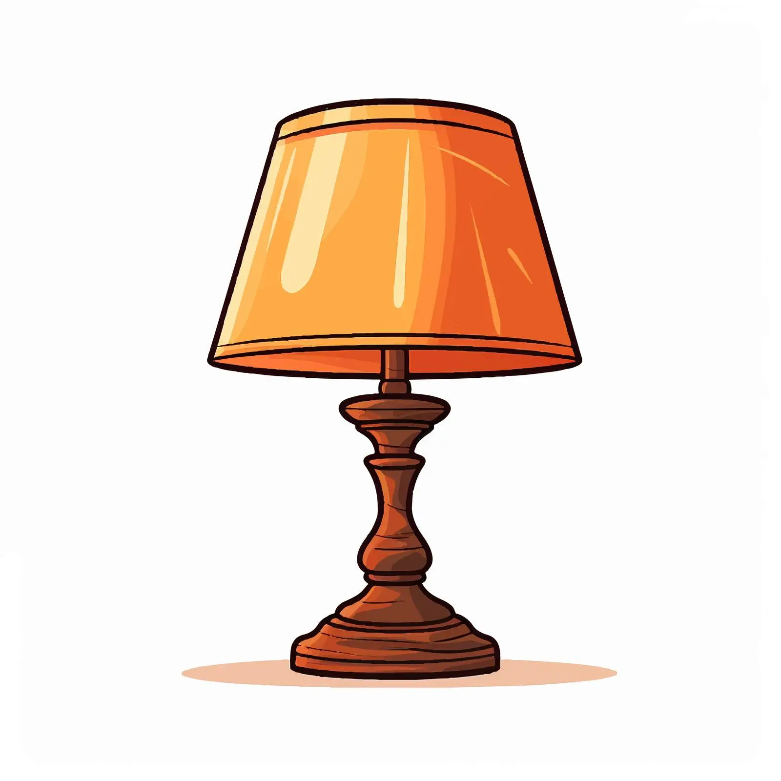 Colorful Cartoon Table Lamp Vector Illustration — free download from Dotvec