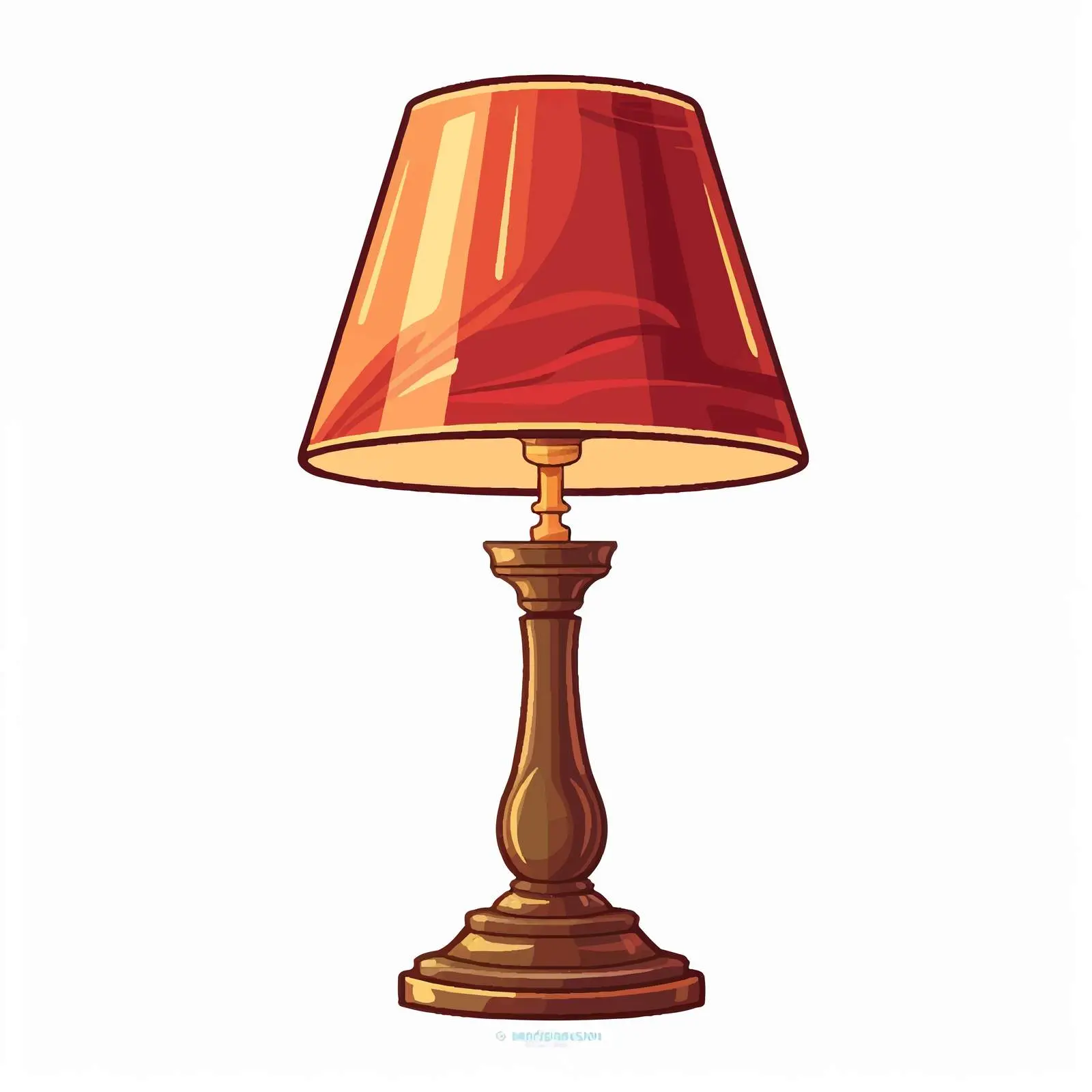 Table Lamp Vector Illustration on White Background — free download from Dotvec