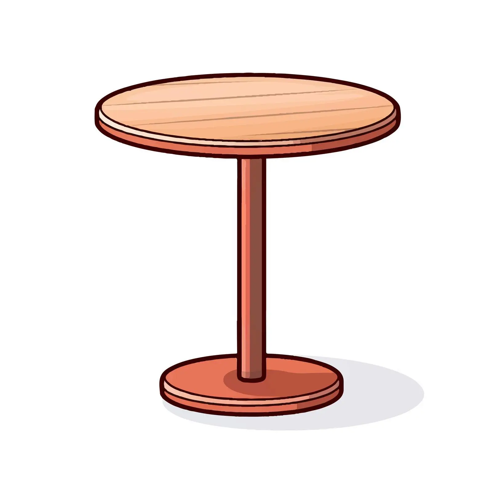 Cartoon Table Line Vector Illustration — free download from Dotvec