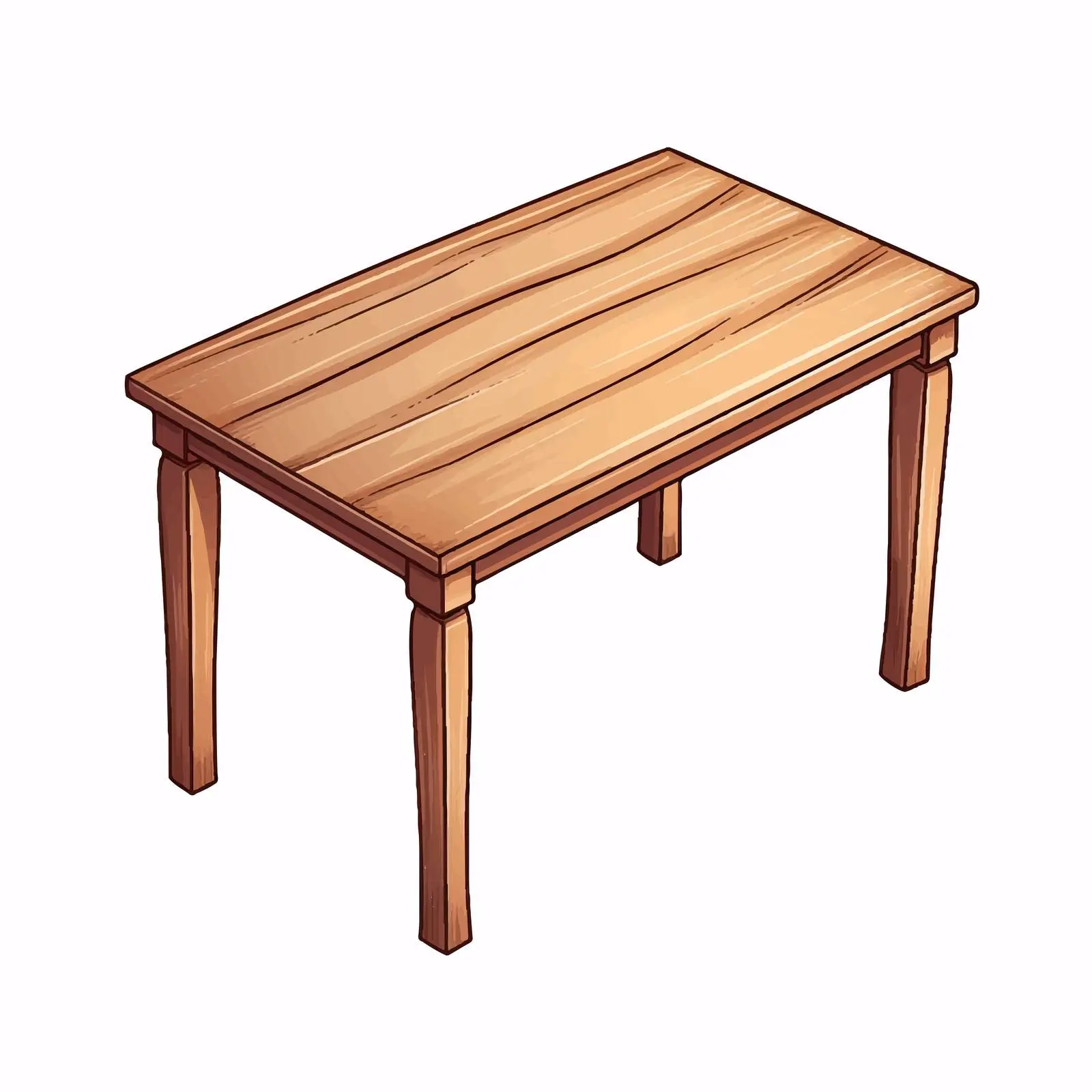 Table Line Vector Illustration on White Background — free download from Dotvec