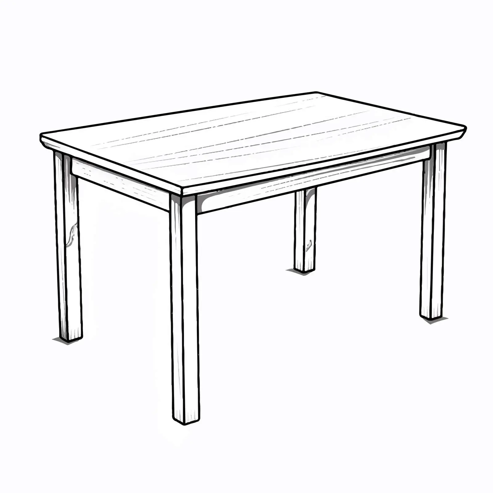 Isolated Table Outline Vector Illustration — free download from Dotvec