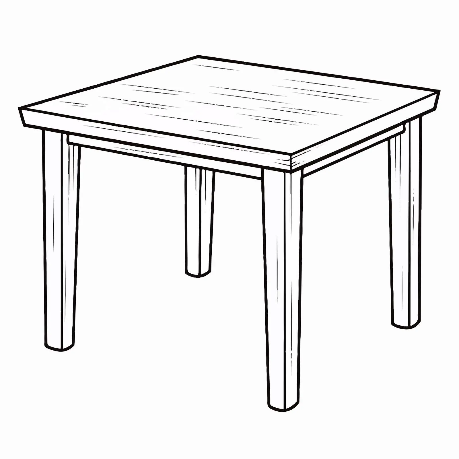 Outline Table Vector Illustration on White Background – free web use image from Dotvec