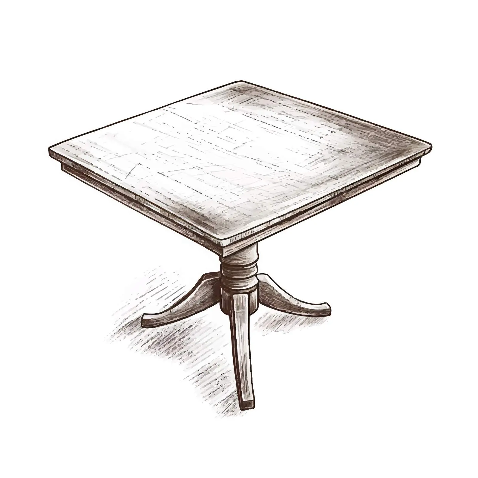Hand-Drawing Sketch of Table Vector Illustration — free download from Dotvec
