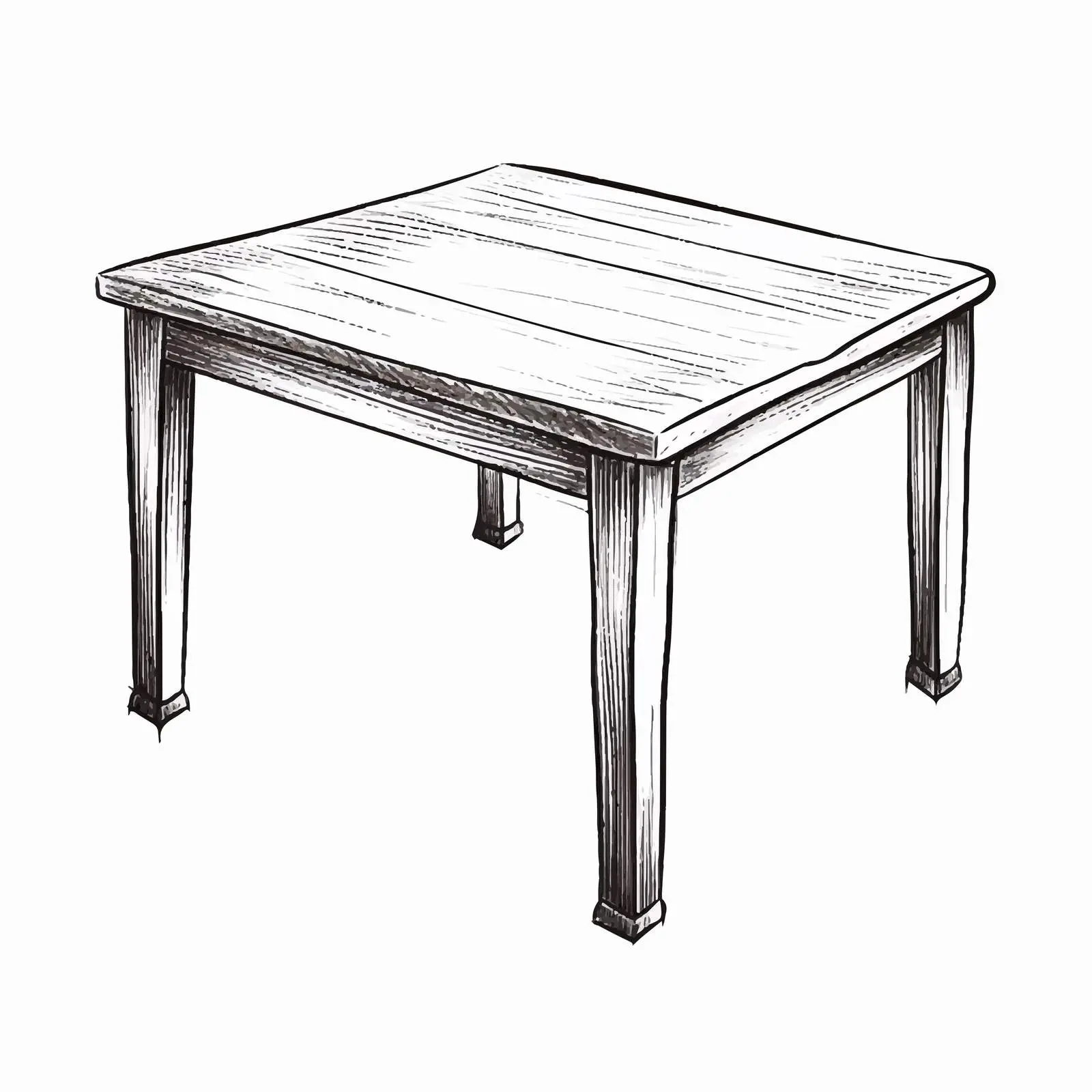 Hand-Drawn Vector Table Sketch Illustration — free download from Dotvec