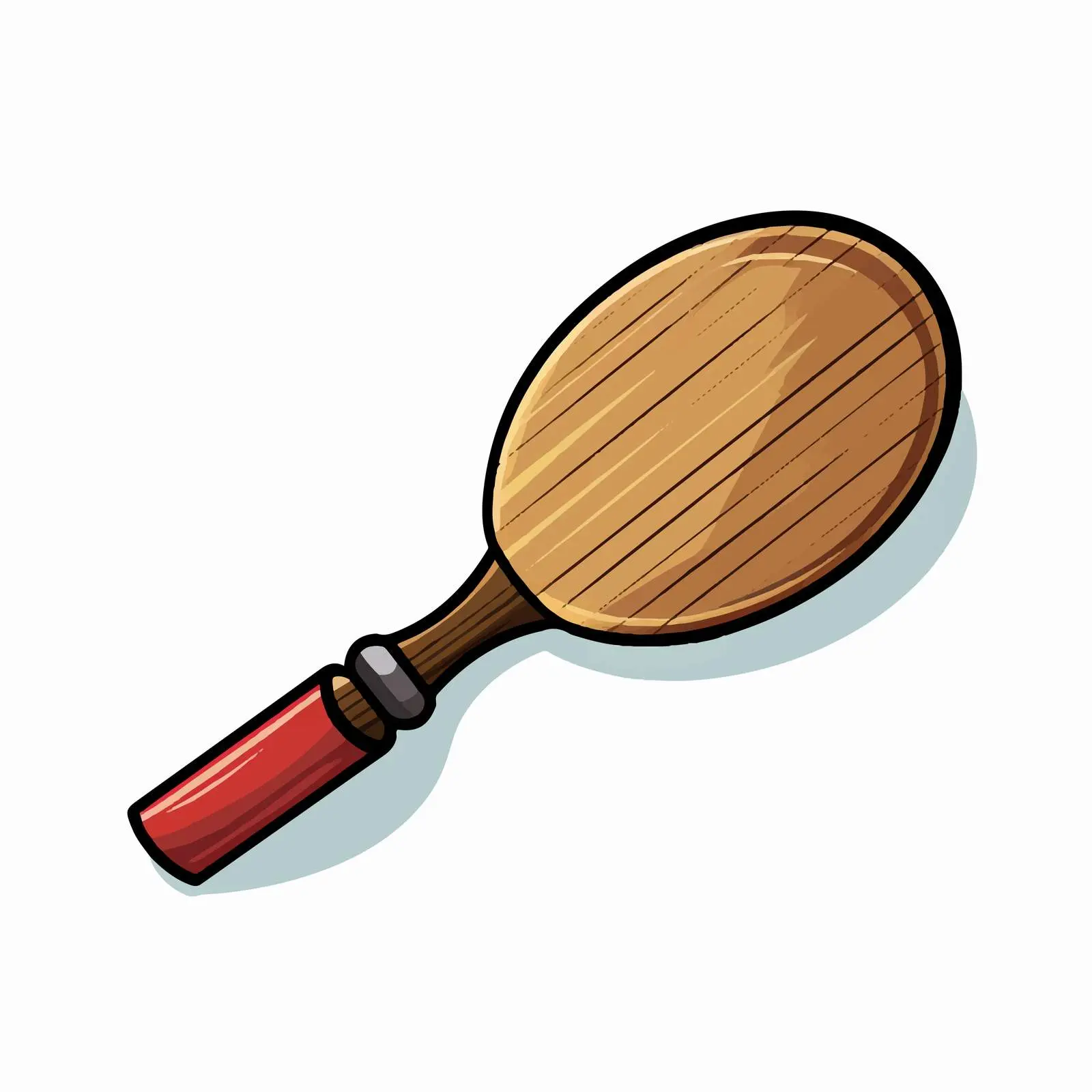 Cartoon Table Tennis Racket Vector Illustration – free rubber image from Dotvec