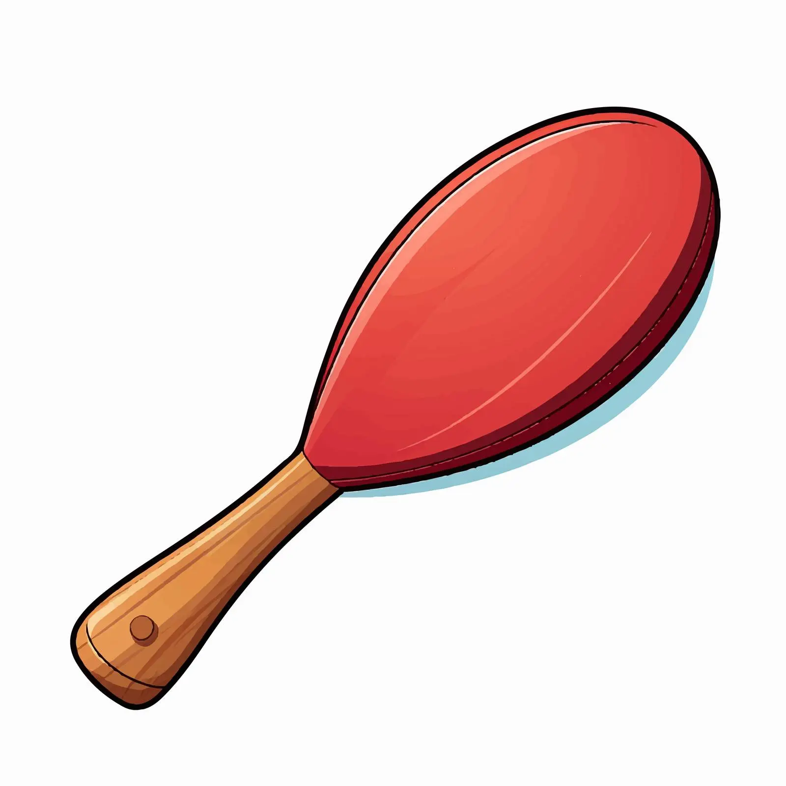 Cartoon Table Tennis Racket Vector Illustration – free sport equipment image from Dotvec