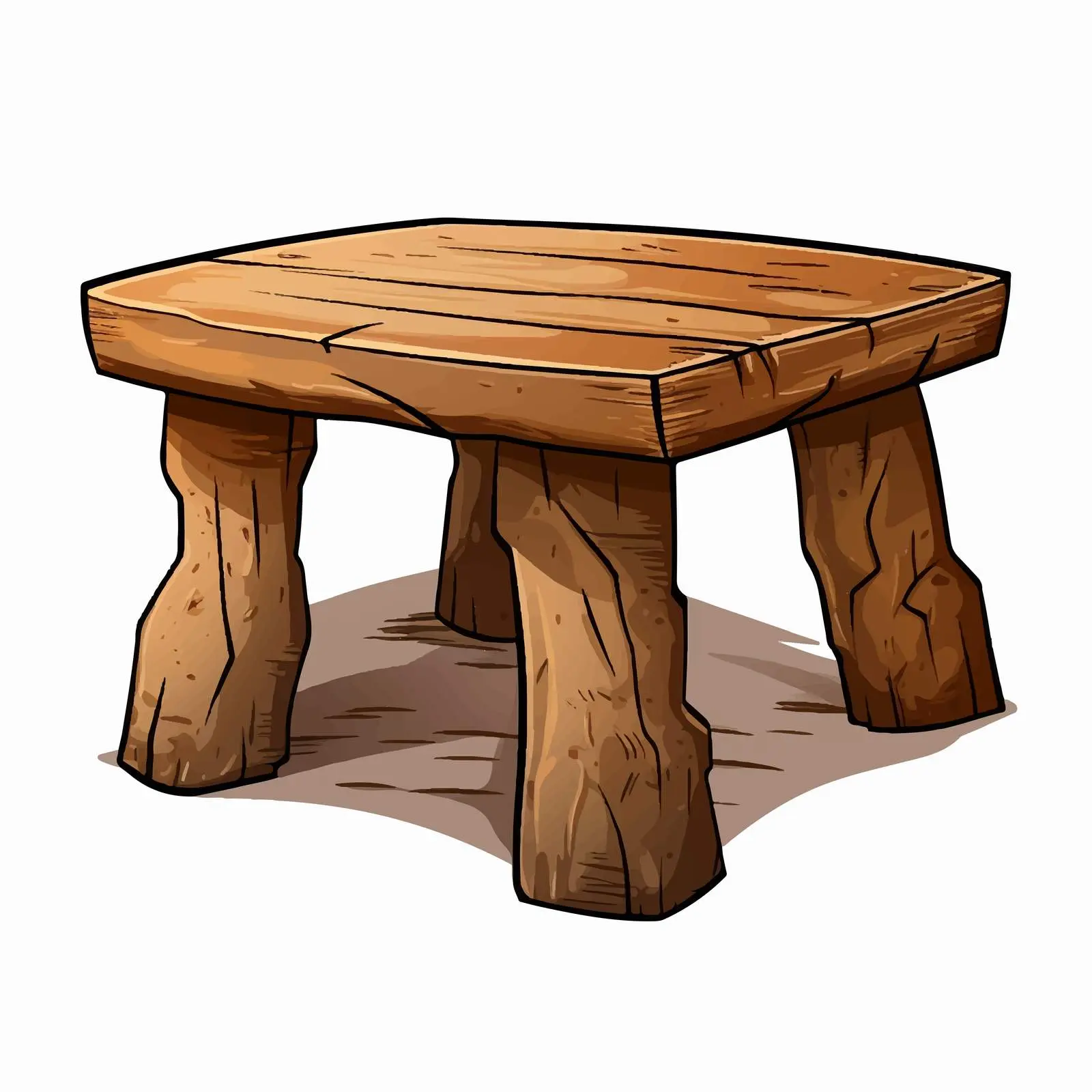 Cartoon Table Vector Illustration Isolated Design — free download from Dotvec