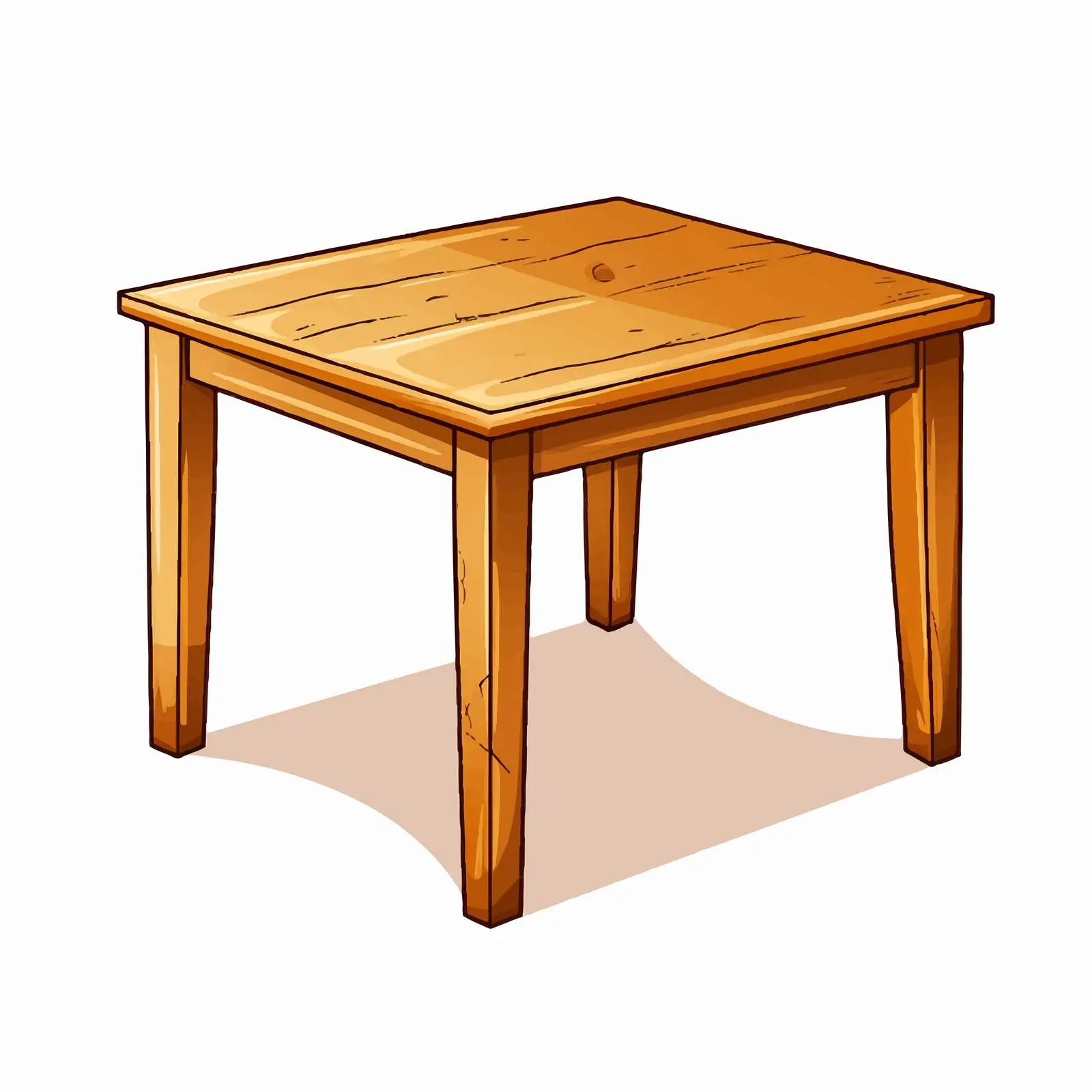 Cartoon Table Vector Illustration Isolated Design — free download from Dotvec