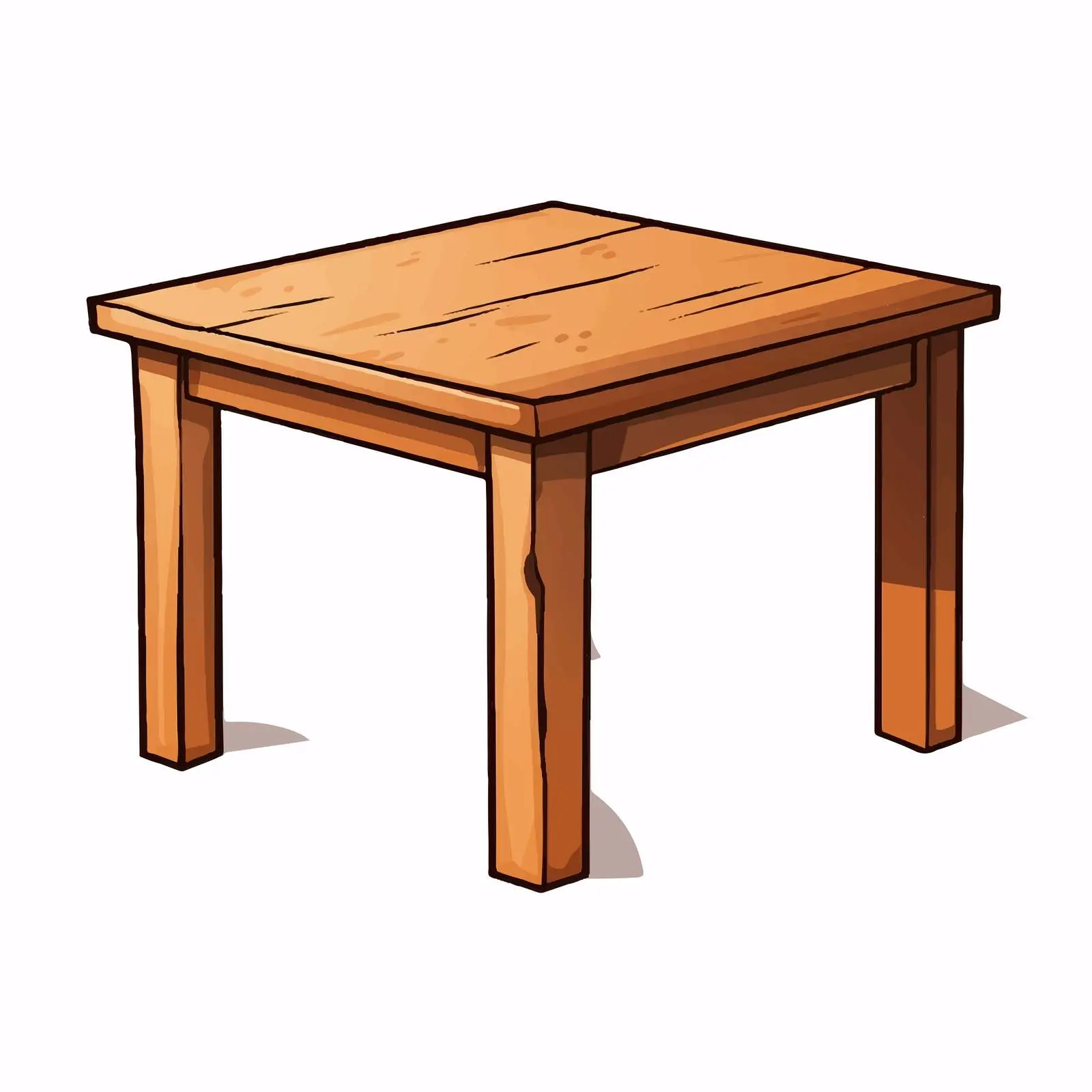Cartoon Vector Table Illustration Isolated Design — free download from Dotvec