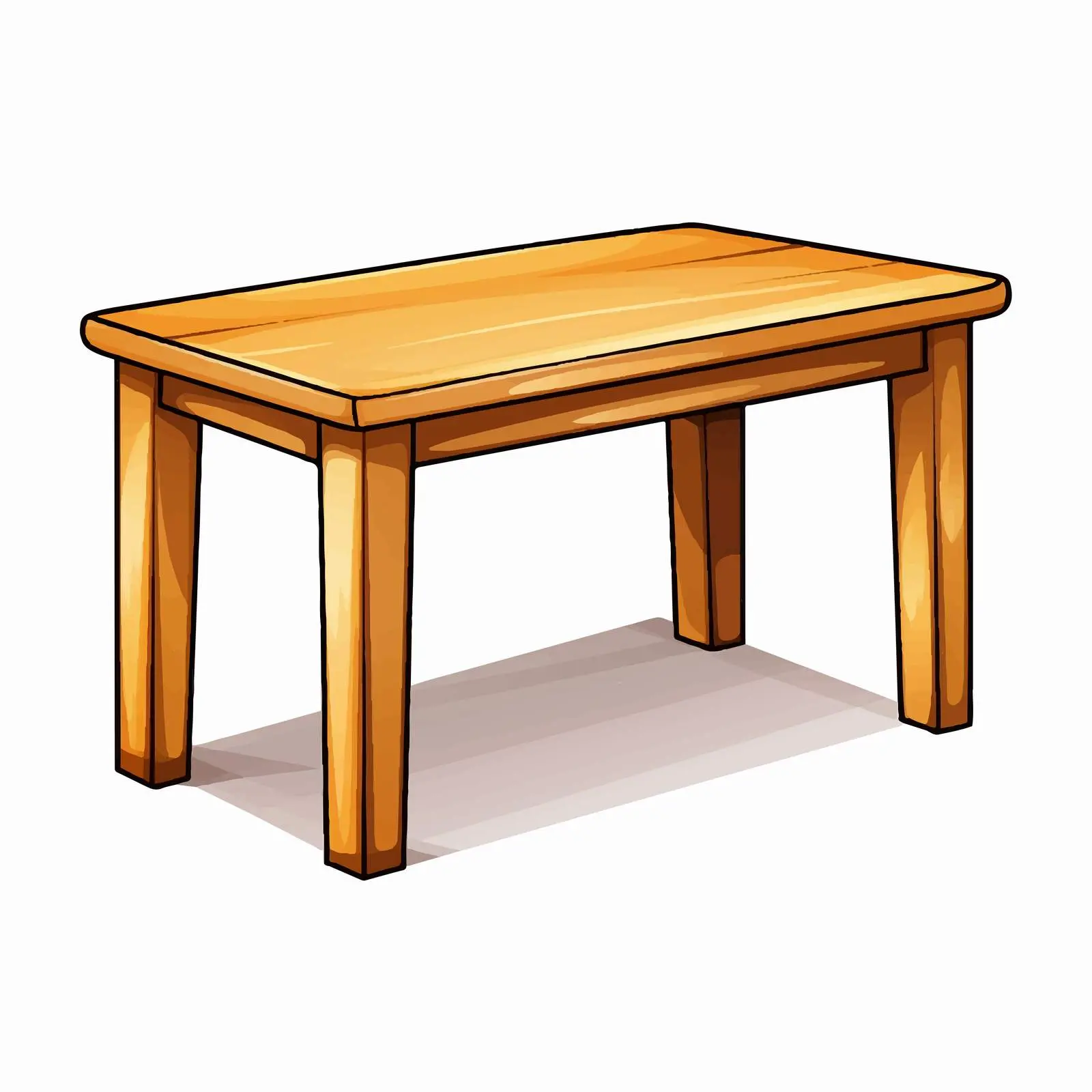 Table Vector Illustration on White Background — free download from Dotvec