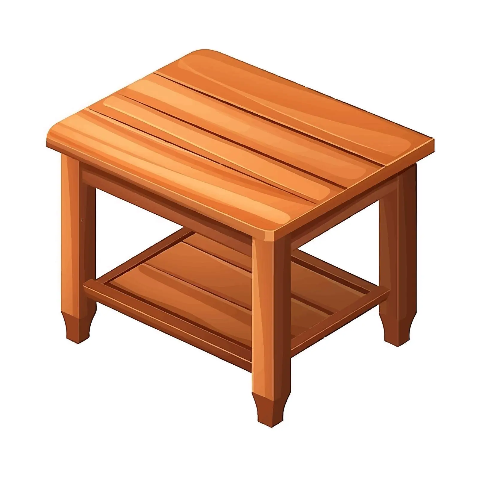 Wooden Table Isometric Cartoon Vector Illustration – free household item image from Dotvec