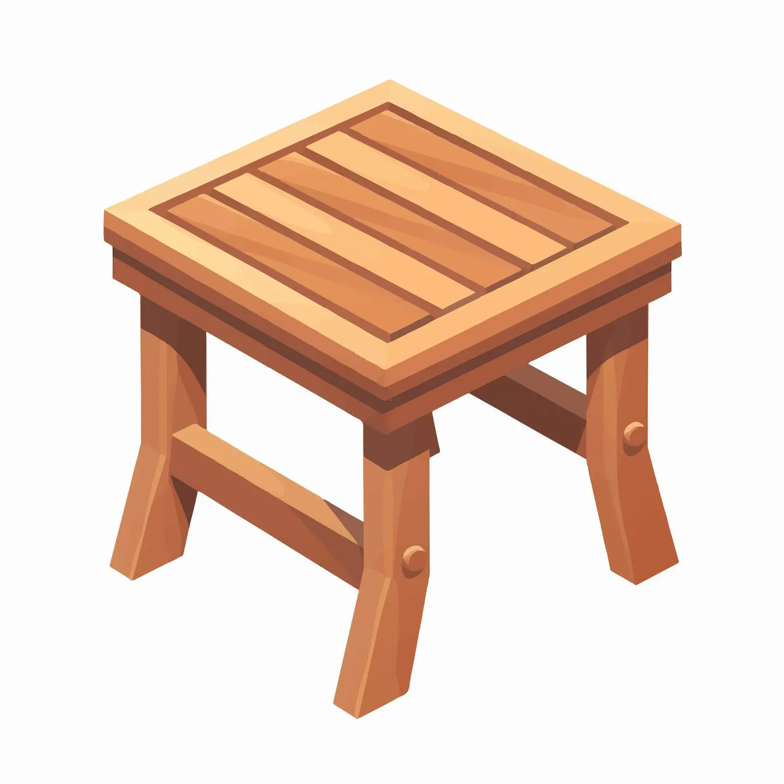 Wooden Isometric Table Cartoon Vector Illustration — free download from Dotvec
