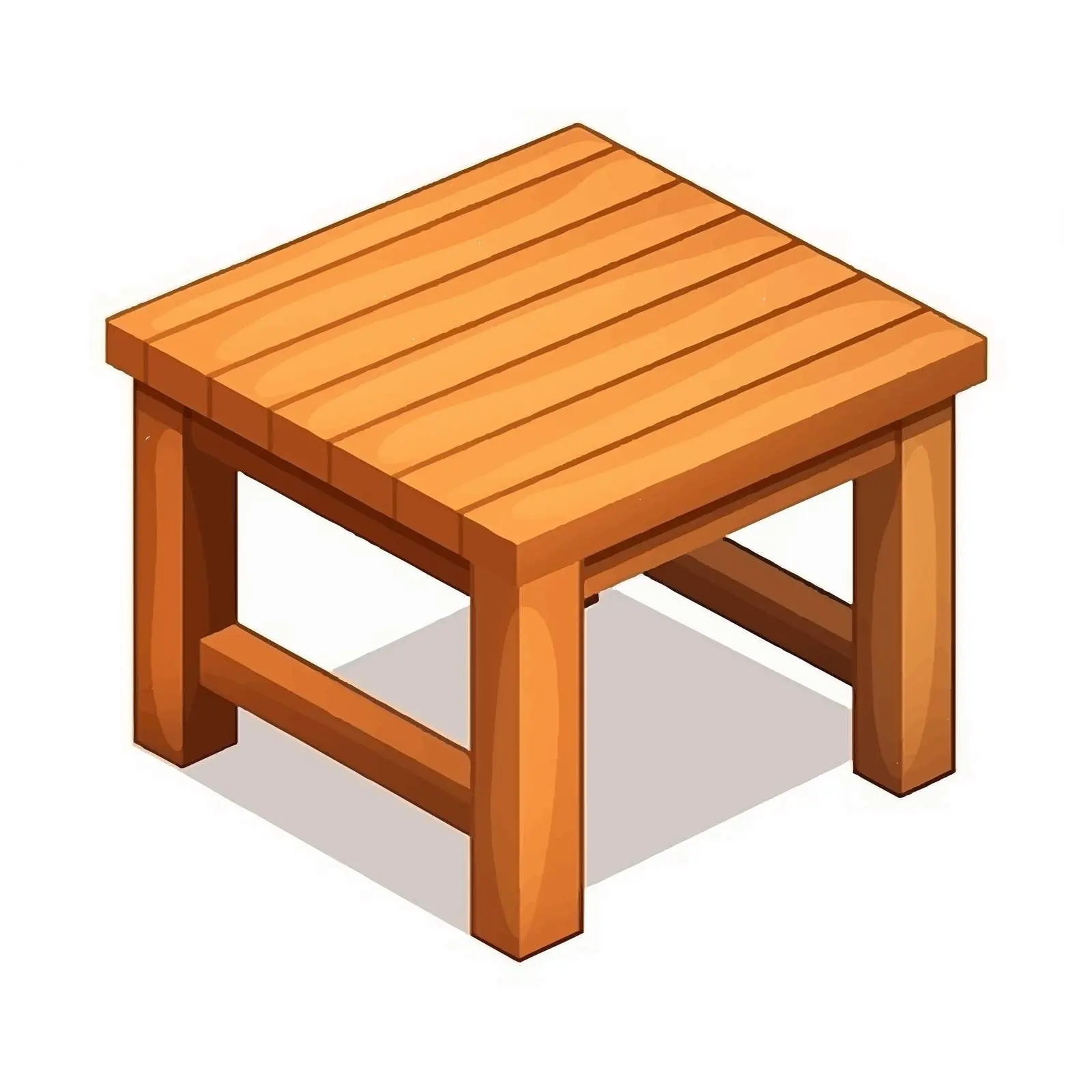 Isometric Wooden Table Cartoon Vector Illustration — free download from Dotvec