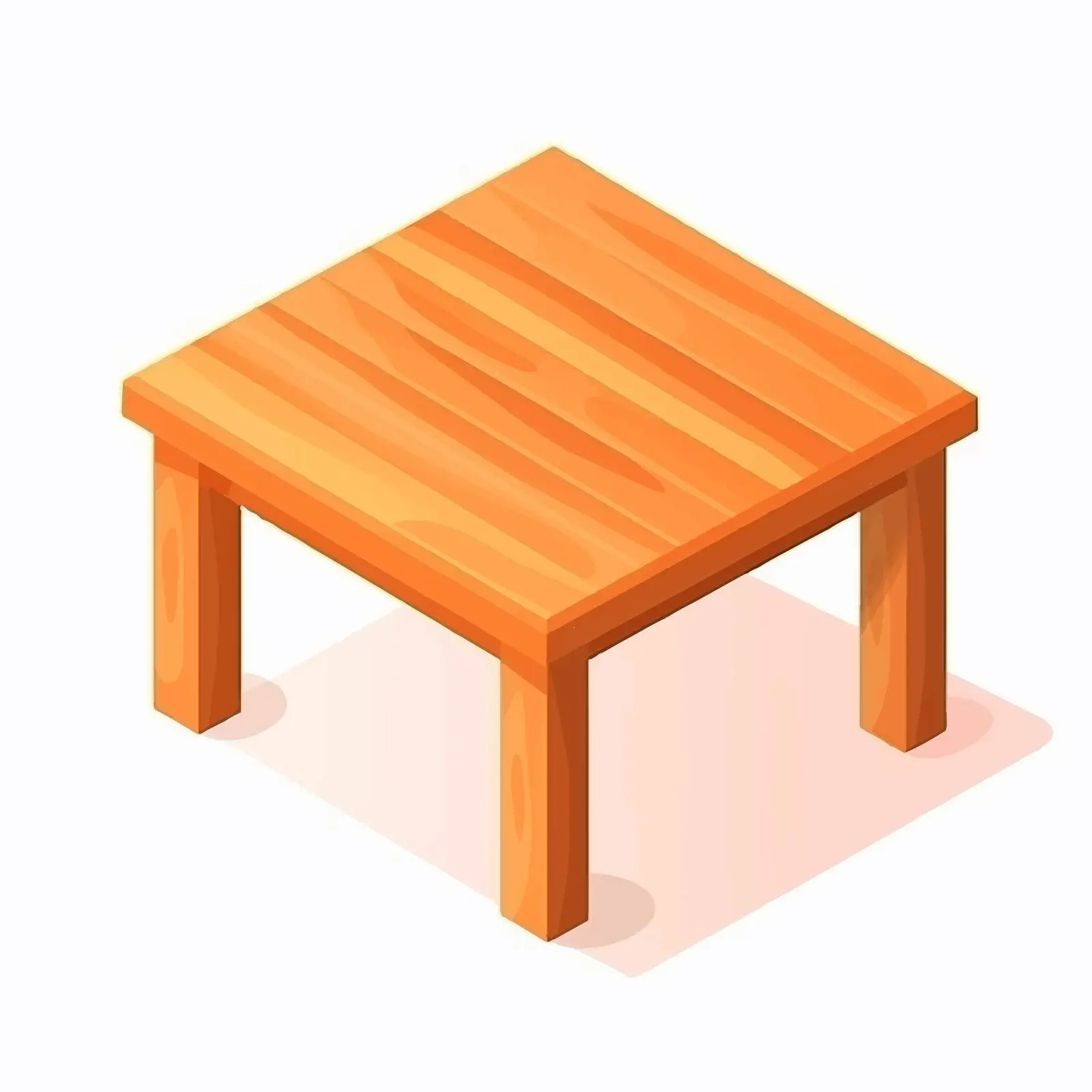 Isometric Wooden Table Cartoon Vector Illustration — free download from Dotvec