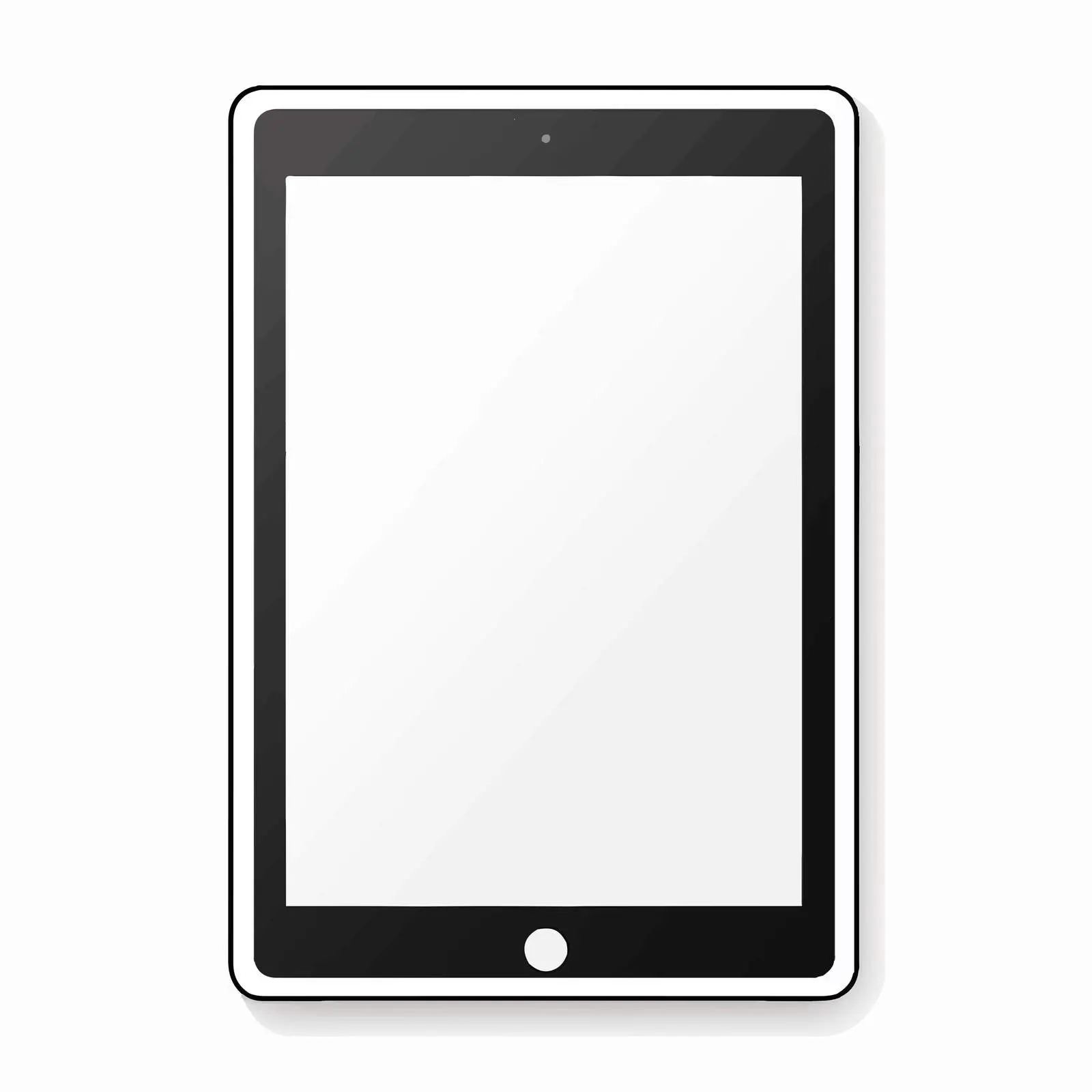 Tablet Outline Vector Illustration on White Background — free download from Dotvec