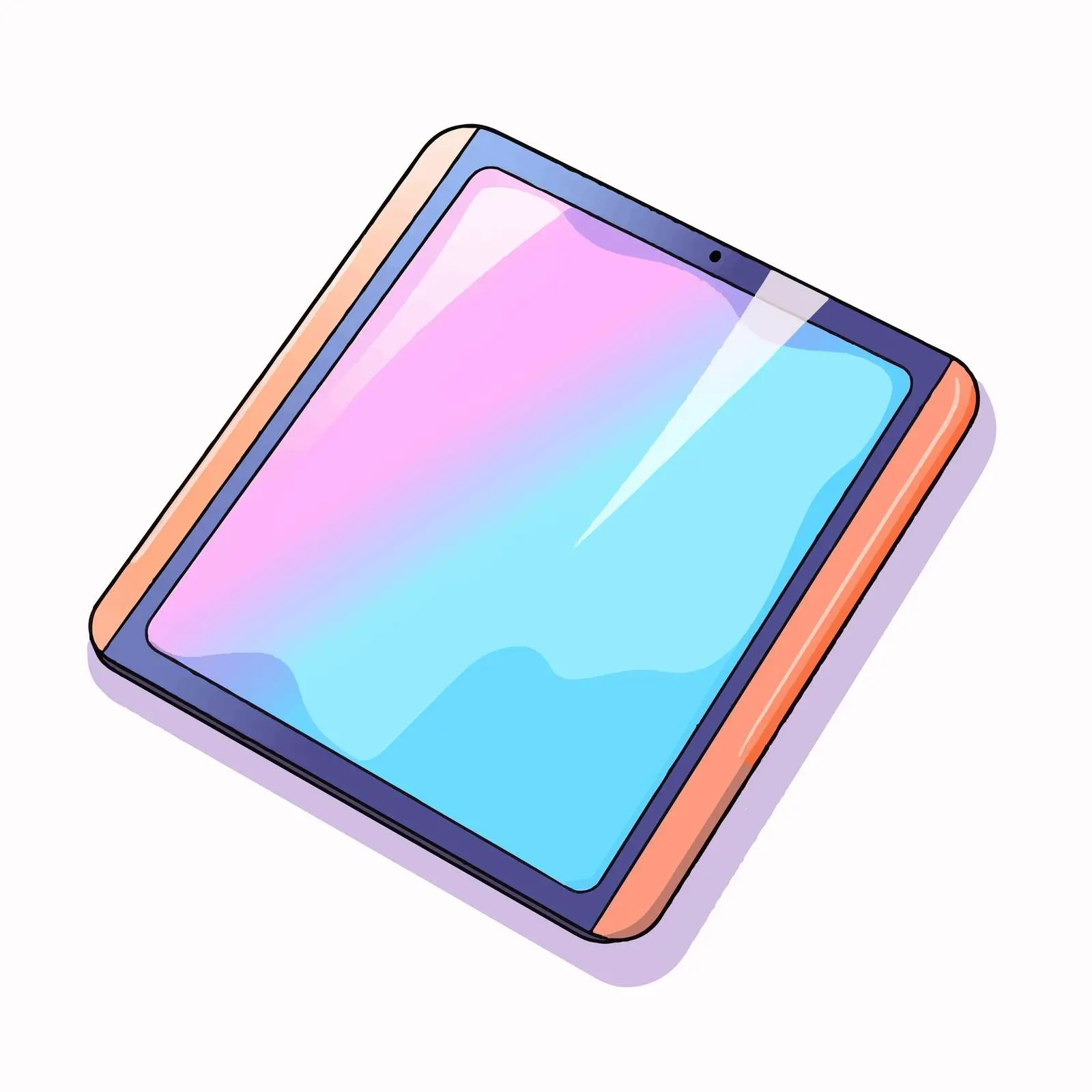 Isolated Cartoon Tablet Screen Vector Illustration — free download from Dotvec