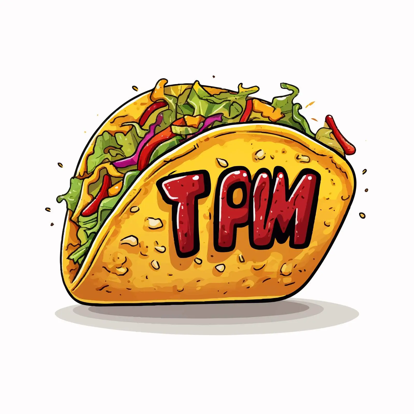 Taco Illustration with Yum Expression Vector Graphic – free appetite image from Dotvec