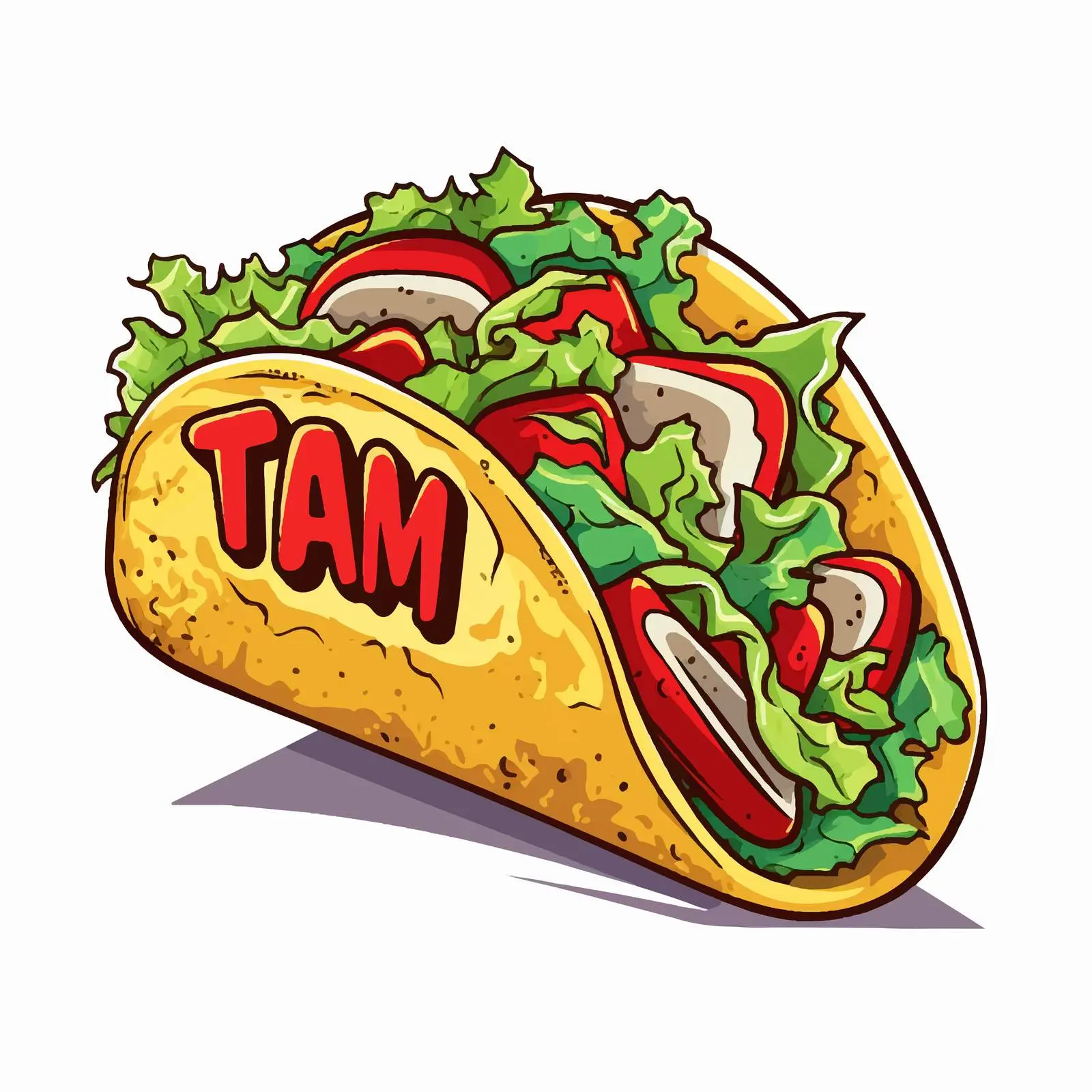 Taco Yum Expression Vector Illustration — free download from Dotvec
