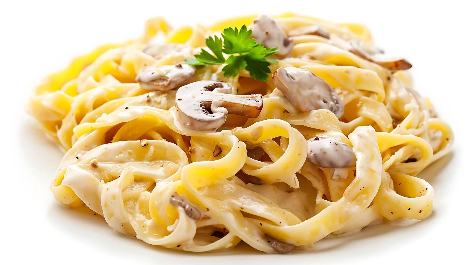 Creamy Porcini Mushroom Tagliatelle Pasta Dish — free download from Dotvec