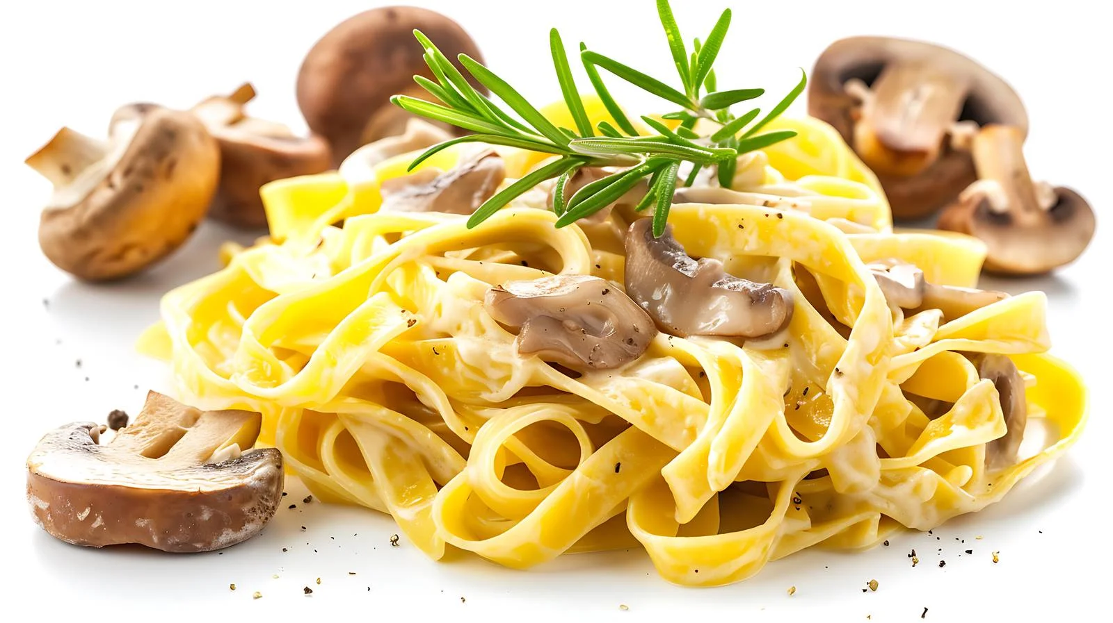 Delicious Tagliatelle Pasta in Creamy Porcini Sauce — free download from Dotvec